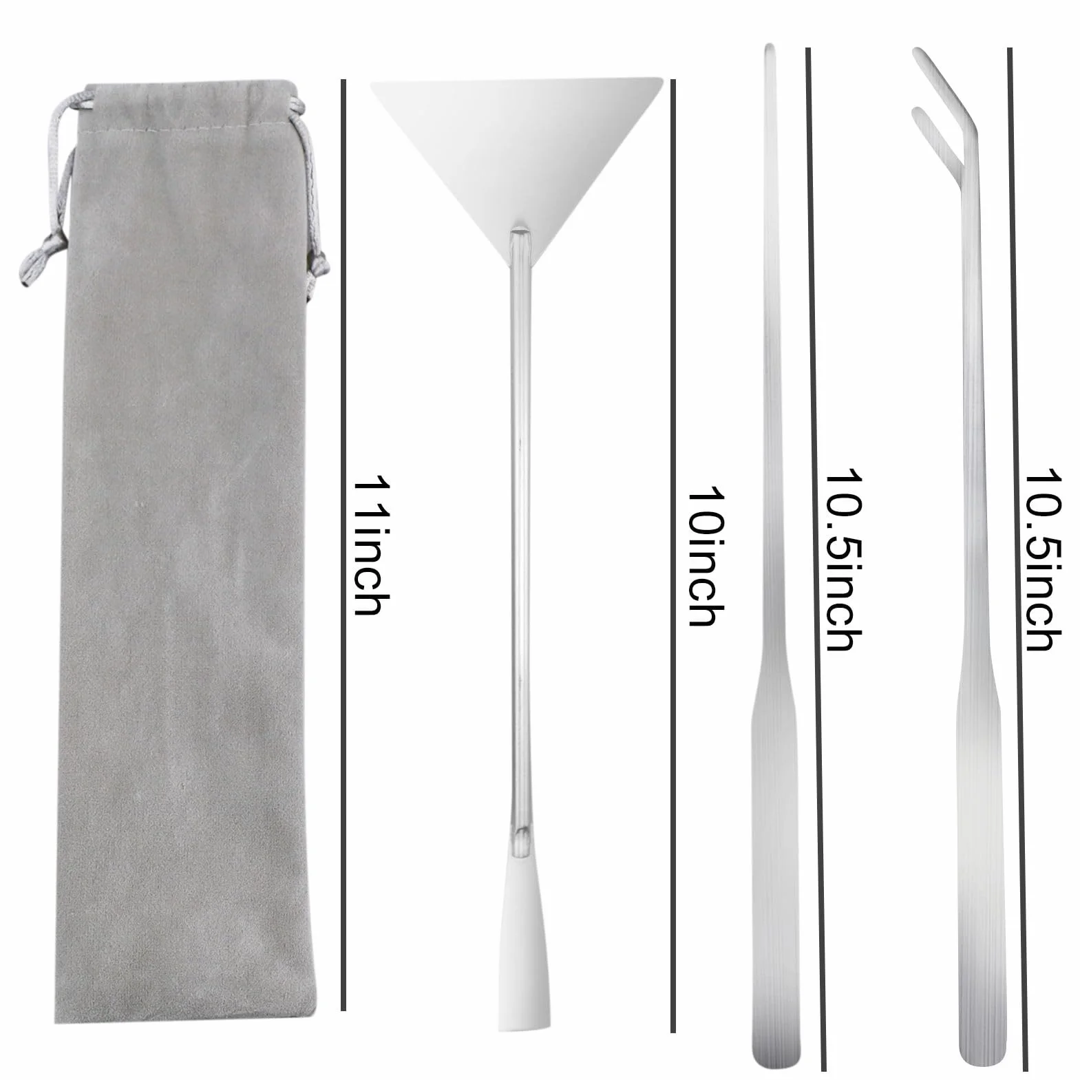 Kit Aquascaping Aquarium 3 en 1 INOX avec Sac de Rangement