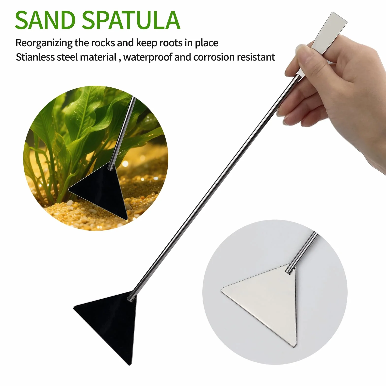 INOX Aquarium Kit Outil, Scissors, Spatula avec Sac de Rangement Set pour Élagage d’Herbe d’Eau