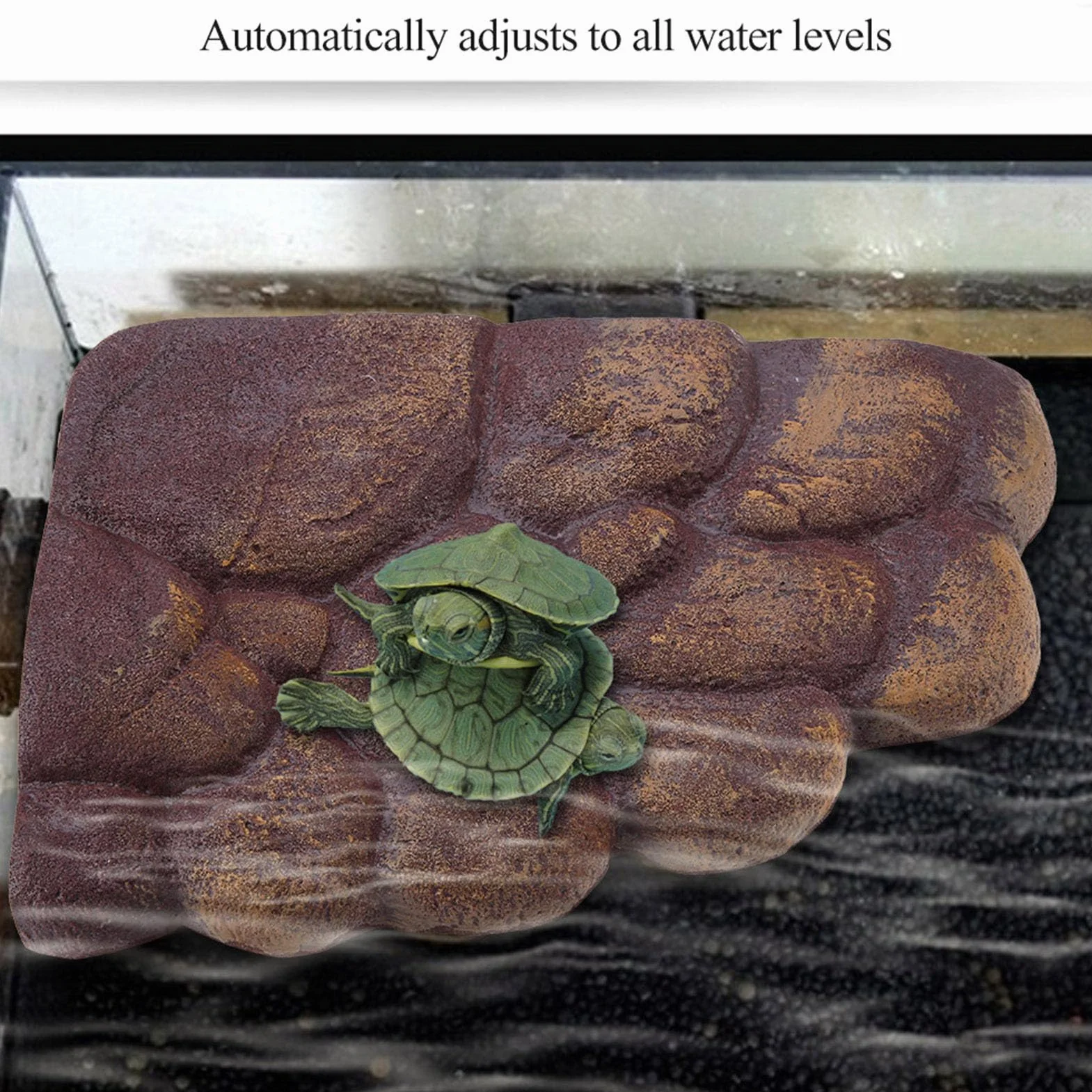 Turtle Basking Flottant Plateforme Résine Aquarium Decor pour Animaux Semi Aquatiques