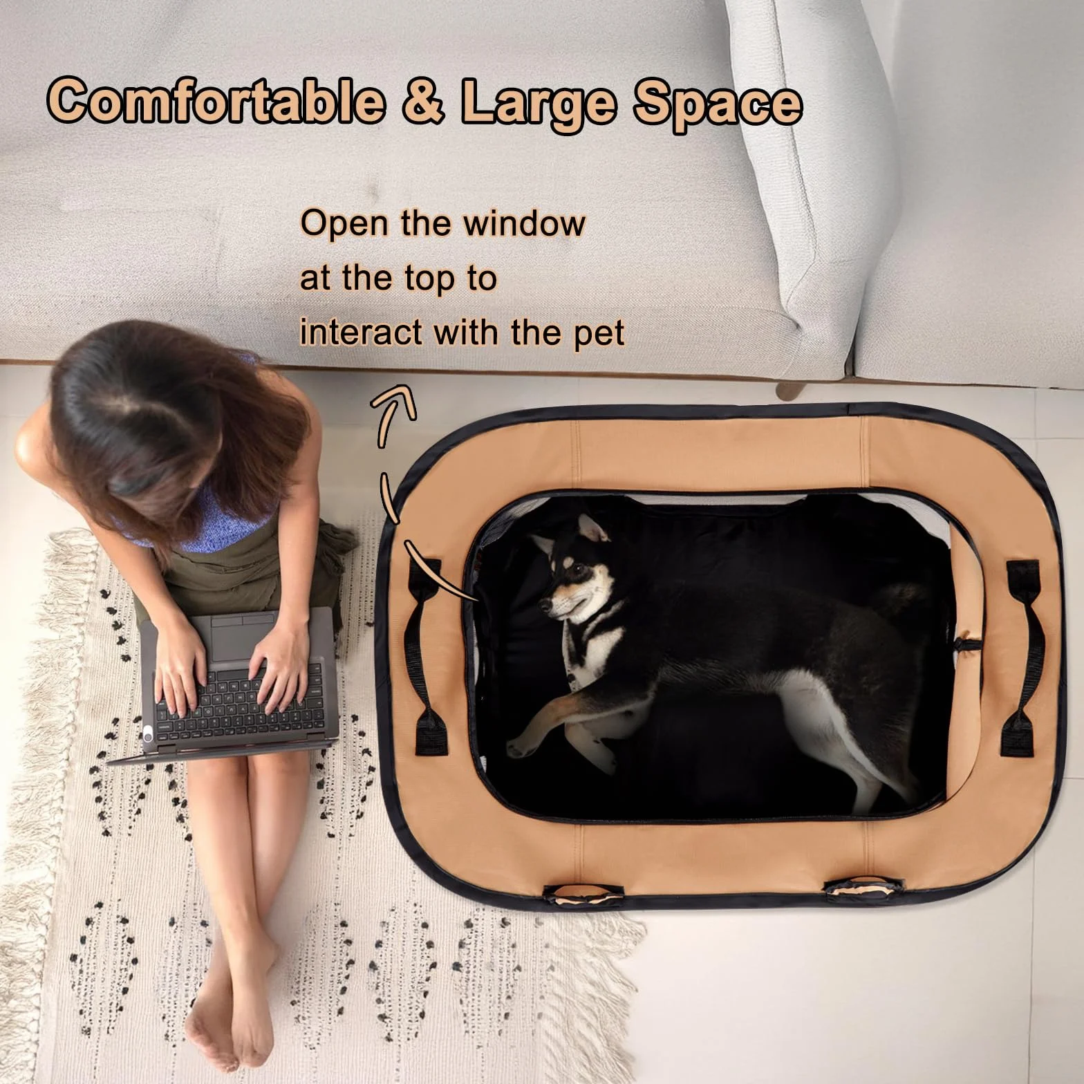 Ownpets Enclos pour chat extérieur Parc portable pliable Cage de transport pour animal domestique