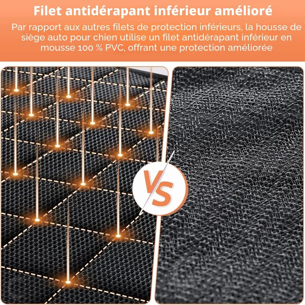 KYG Housse Siège Voiture Imperméable Détachable 135 x 56 x 45 cm Universelle pour Chien