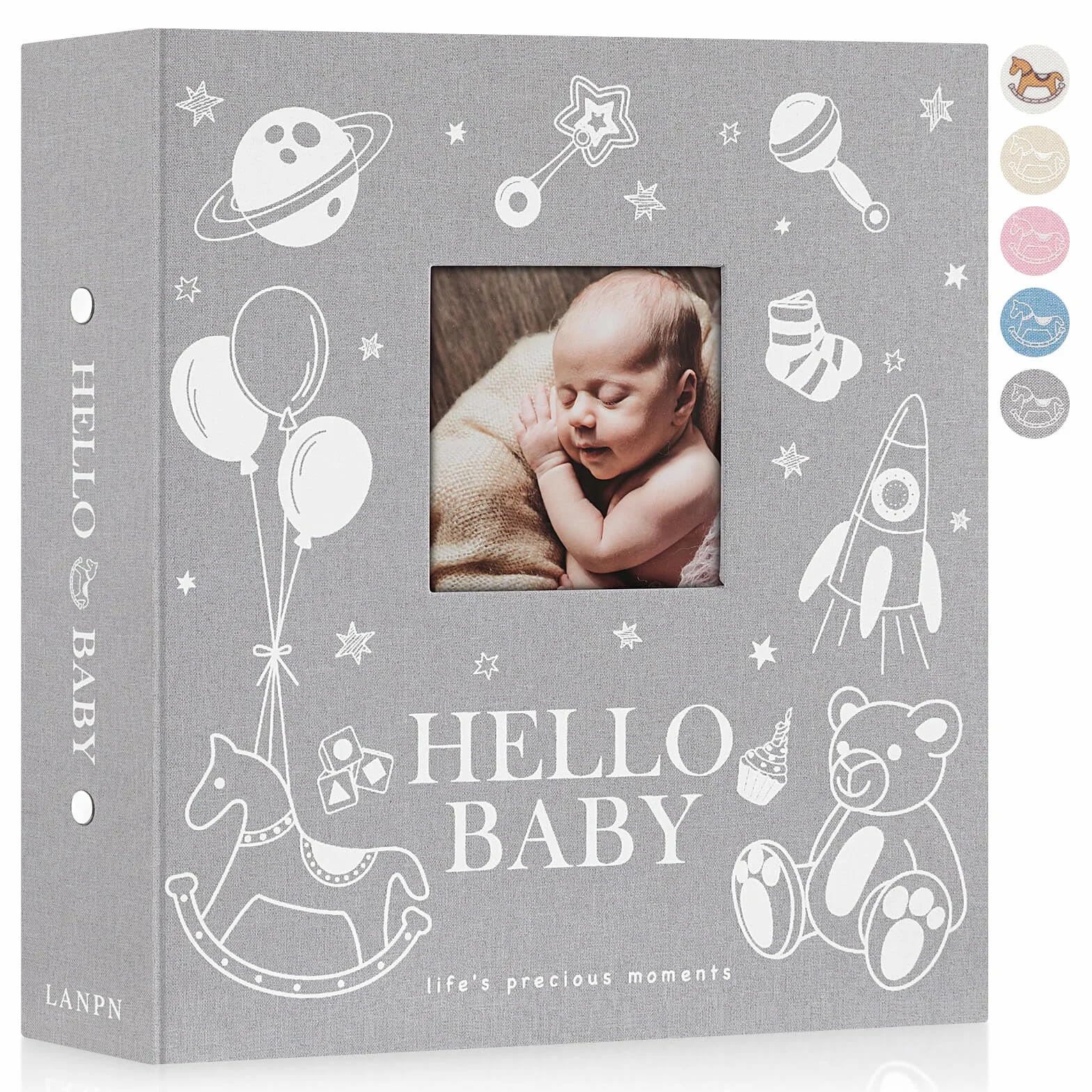 Album Photo Bébé 10x15 600 Pochette Gris Baby Photo Album Cadeau Naissance