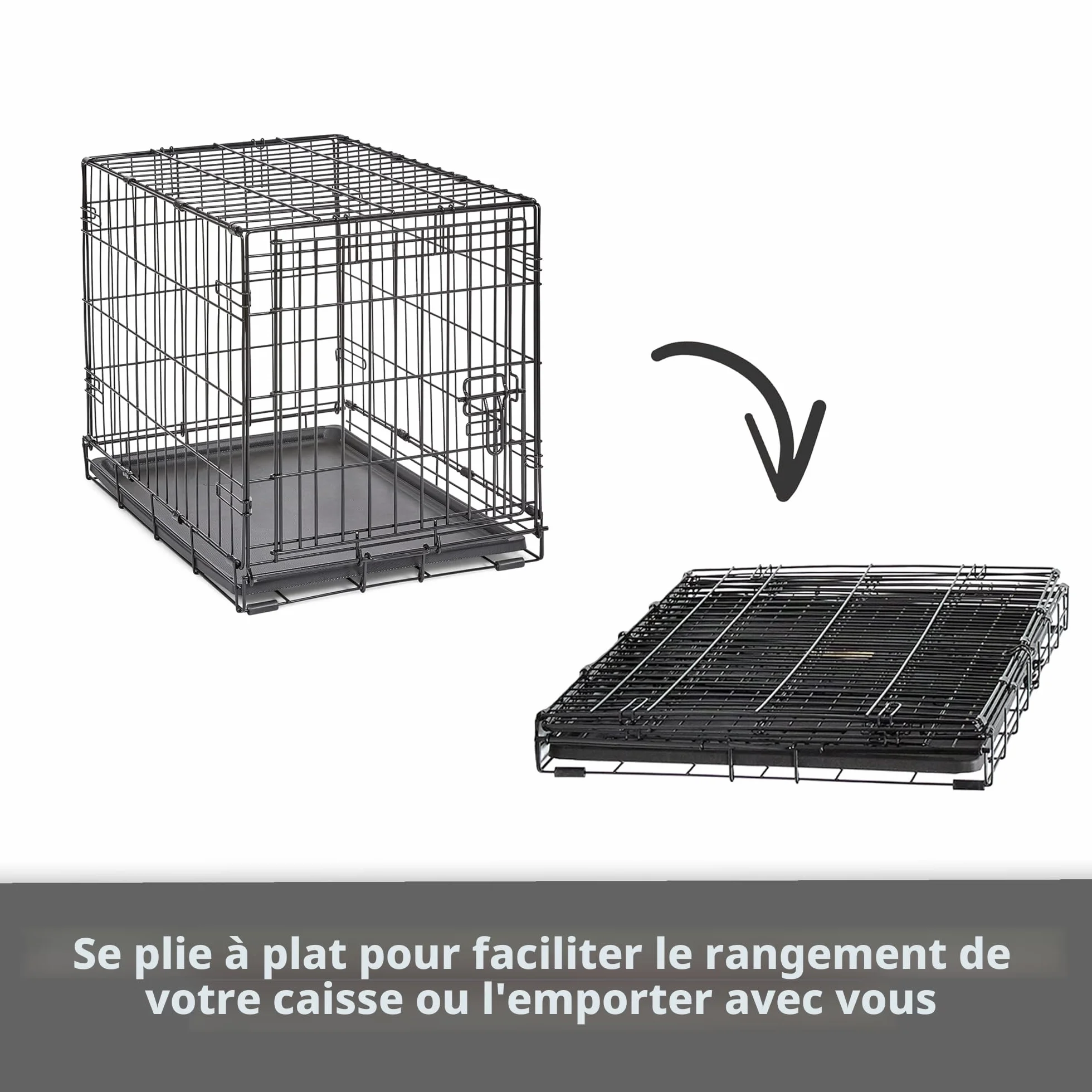 New World B48 Cage pour chiens de petite taille 121,92 cm à une porte plateau étanche