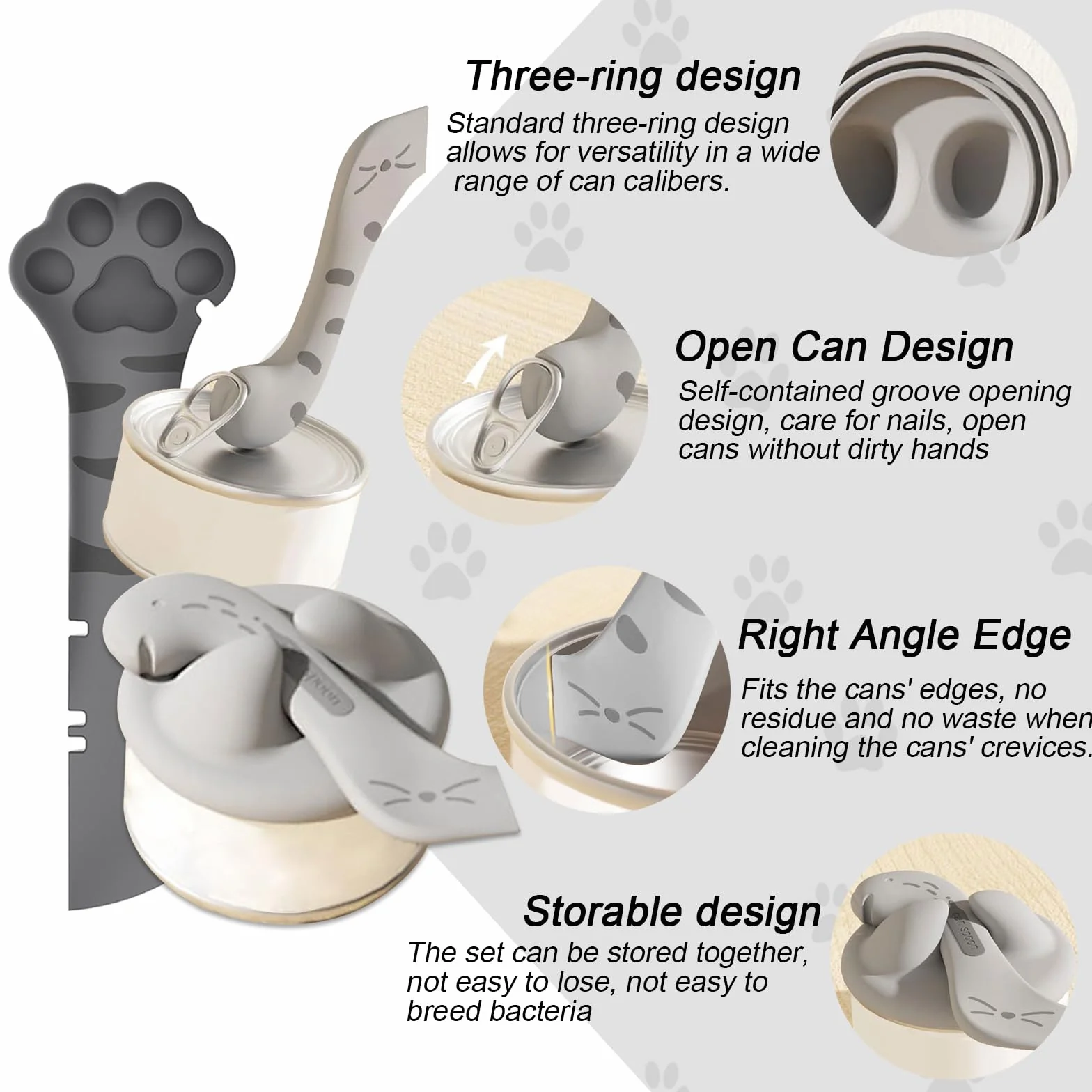 Couvercle Silicone Alimentaire pour Chat, Lot Ensemble Polyvalent pour Nourriture et Conservation