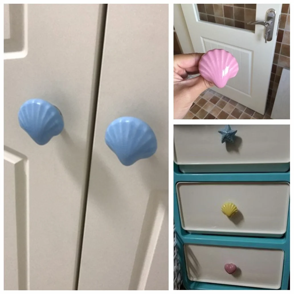 Boutons de tiroir en céramique Lot de 6 pour chambre d'enfant