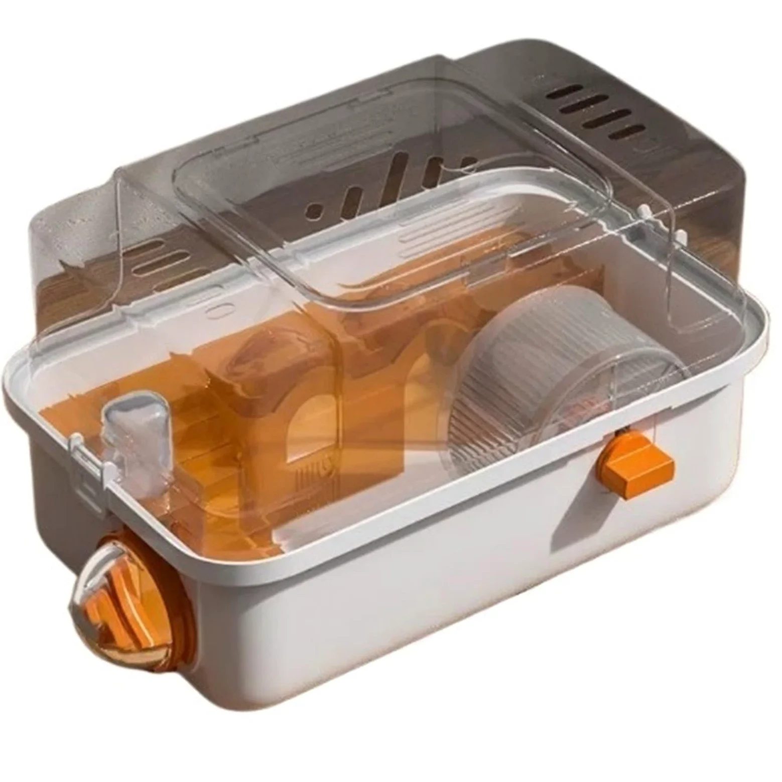 Cage à Hamsters Cage à Hamster spacieuse Petite Villa Transparente Novice élevant créant Un décor(Orange)