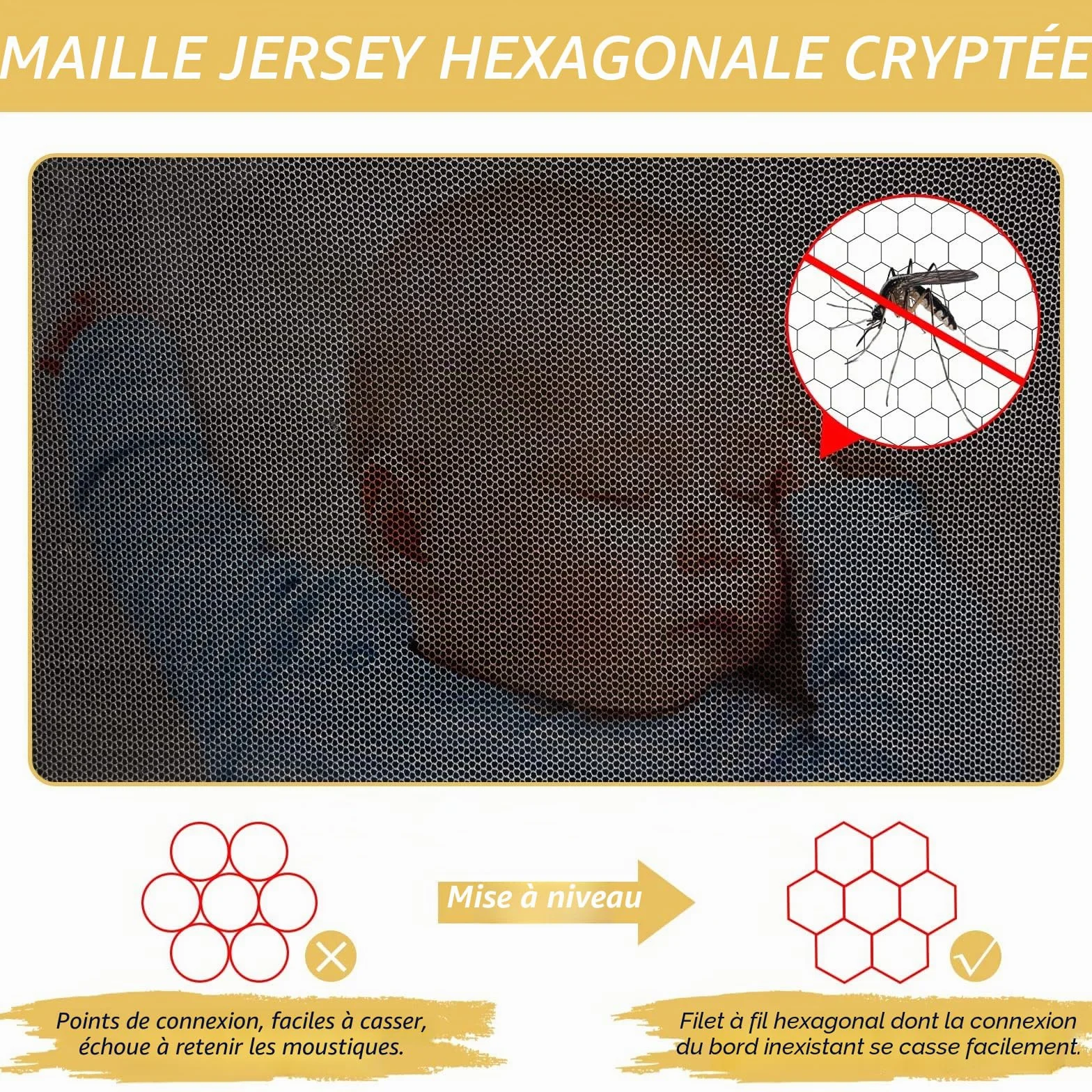 Moustiquaire Poussette Landau Universelle Double Fermeture Éclair Tiges Support Filet Anti-Insectes Résistant Déchirures Bébés Enfants Moustiques