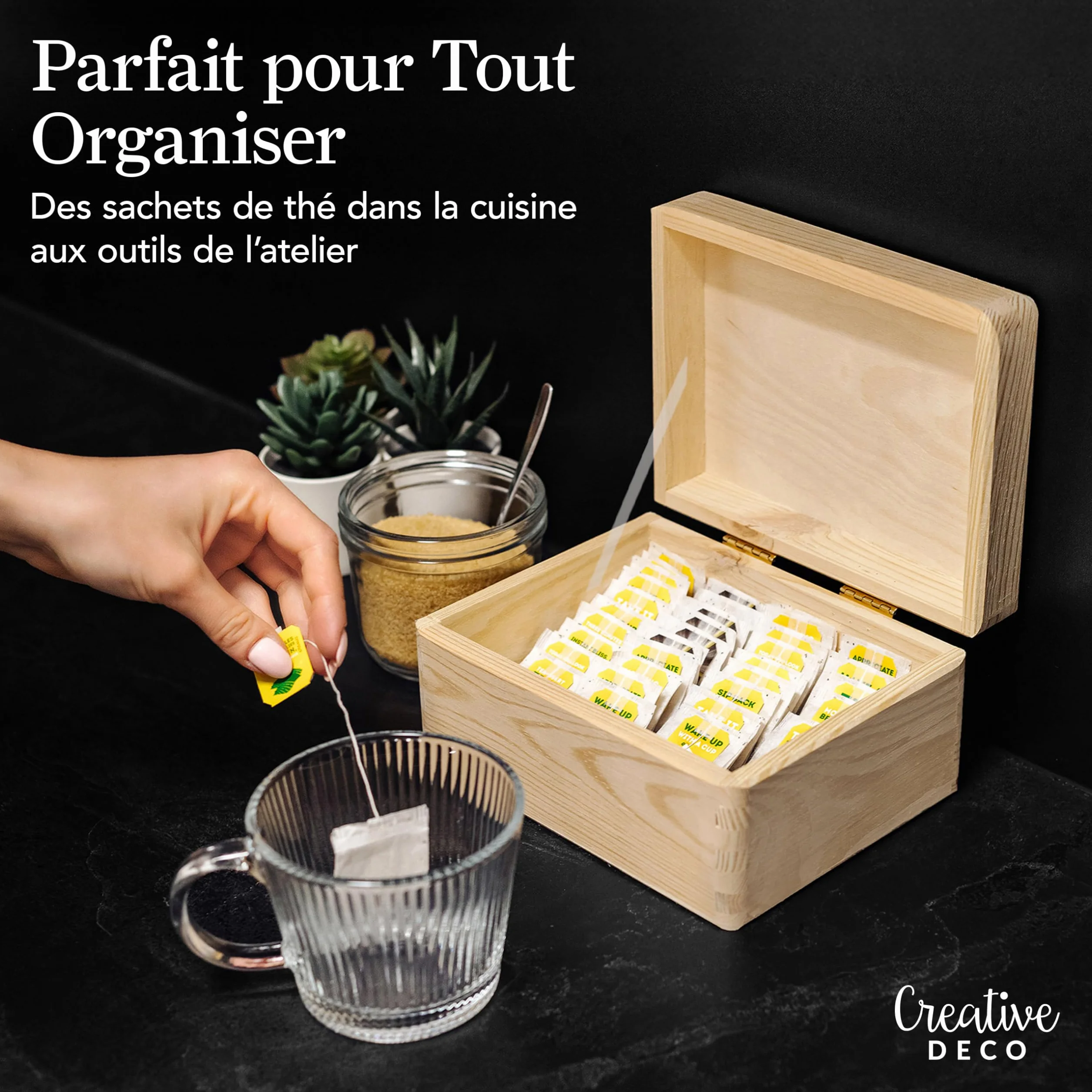 Boîte en Bois avec Couvercle 19,5 x 15 x 10 cm Boîte à Souvenirs pour Bébé Non Peinte BRUT