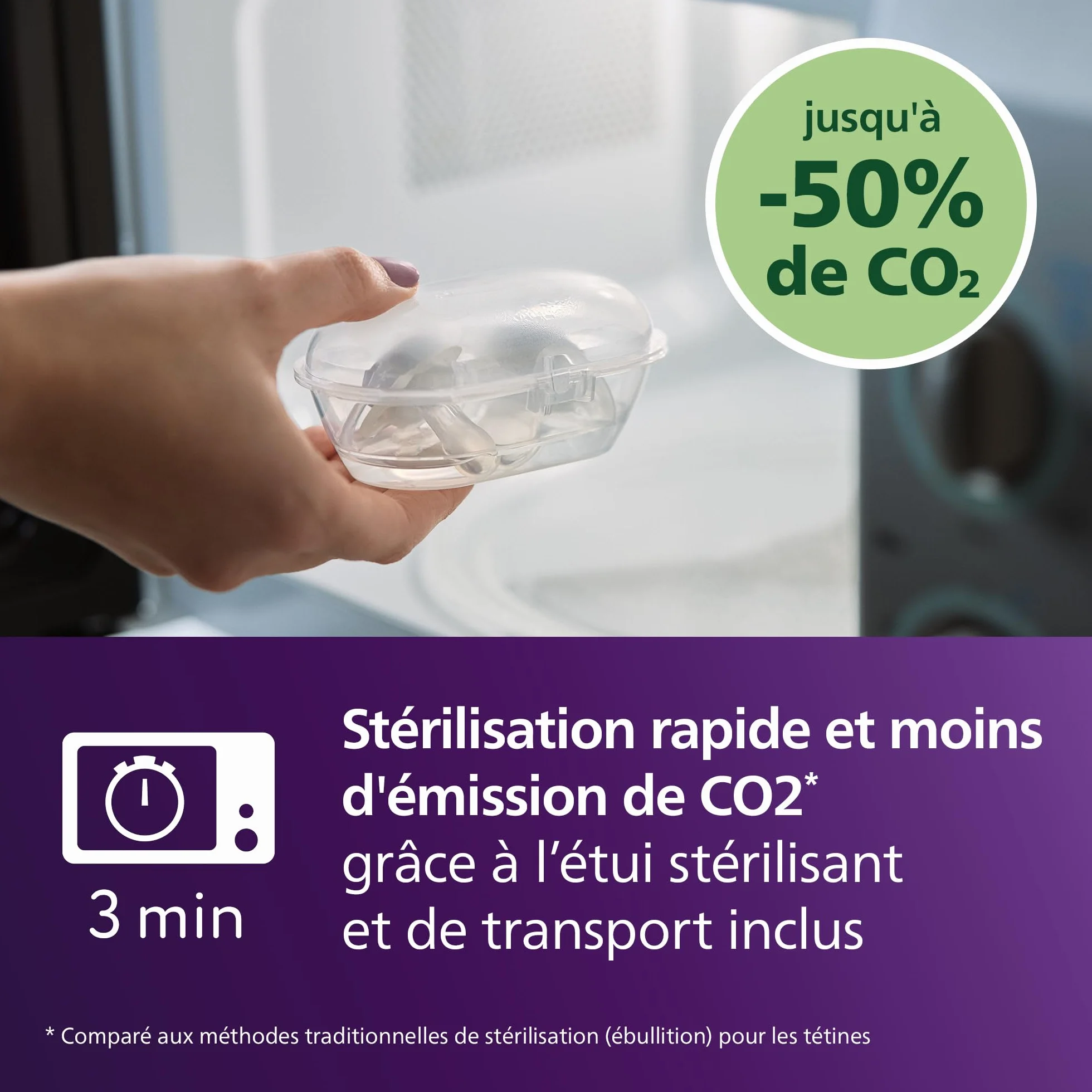 Philips Avent Sucettes de nuit ultra air Tétines orthodontiques bébé 18 mois phosphorescentes silicone sans BPA lot de 2 SCF376/33