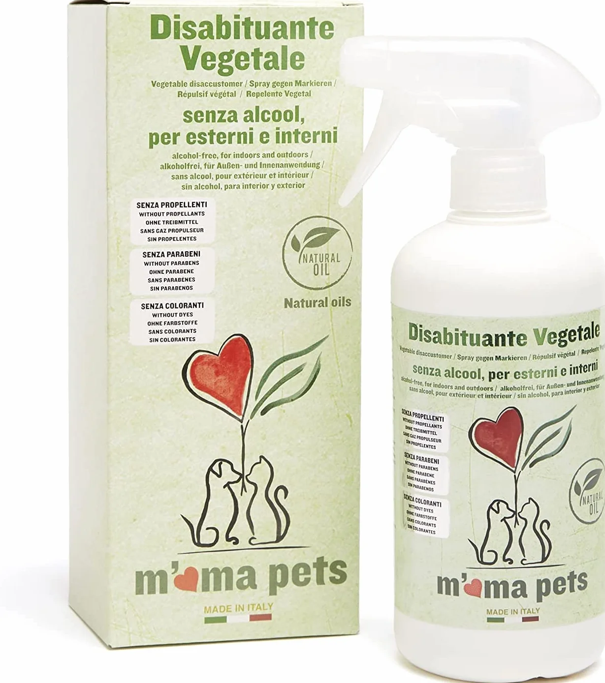 Mama Pets Répulsif pour Chiens et Chats 500ml Spray Anti-Urine Intérieur Extérieur