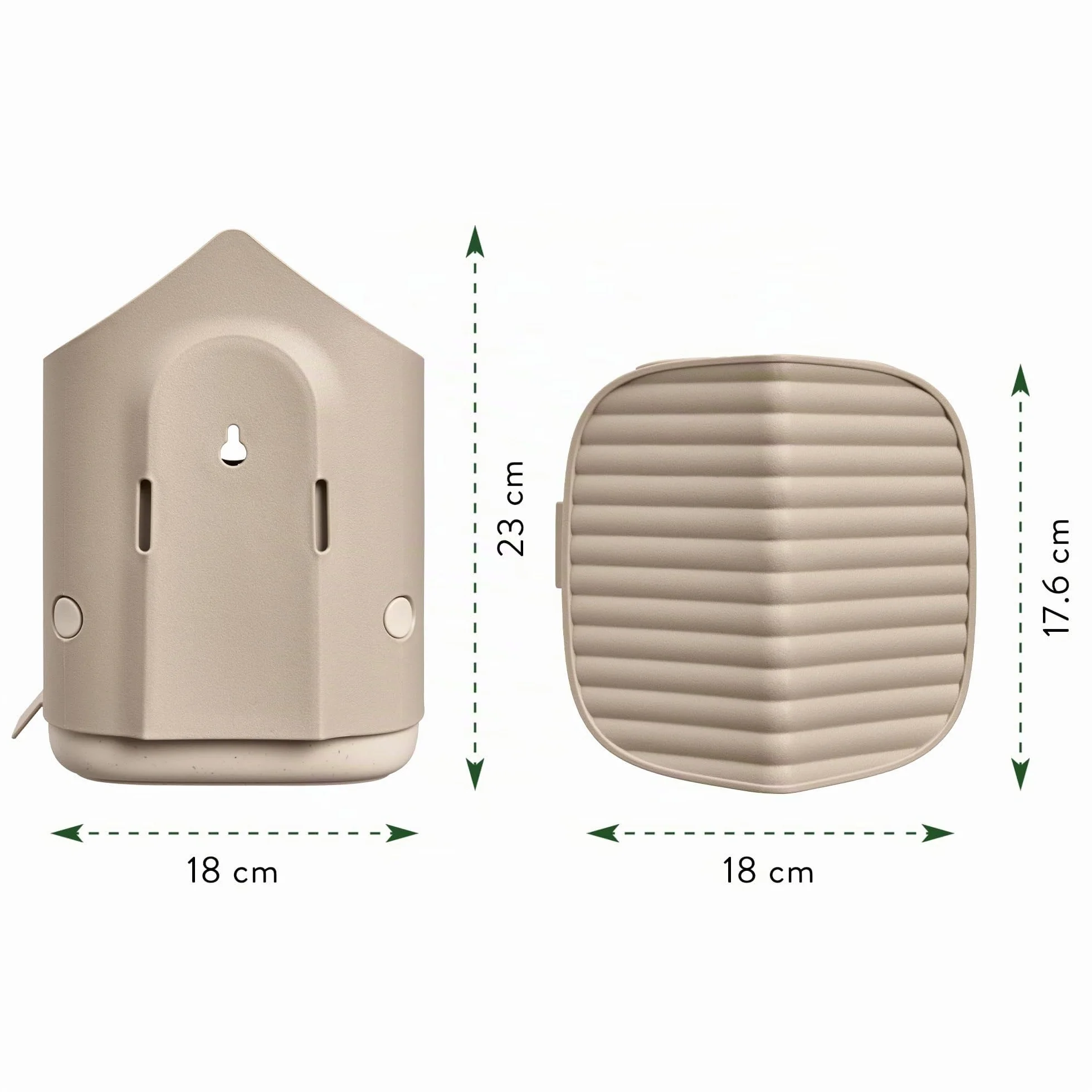 Elho Cosy Mangeoire à Oiseaux 18 cm Plastique Recyclé Beige
