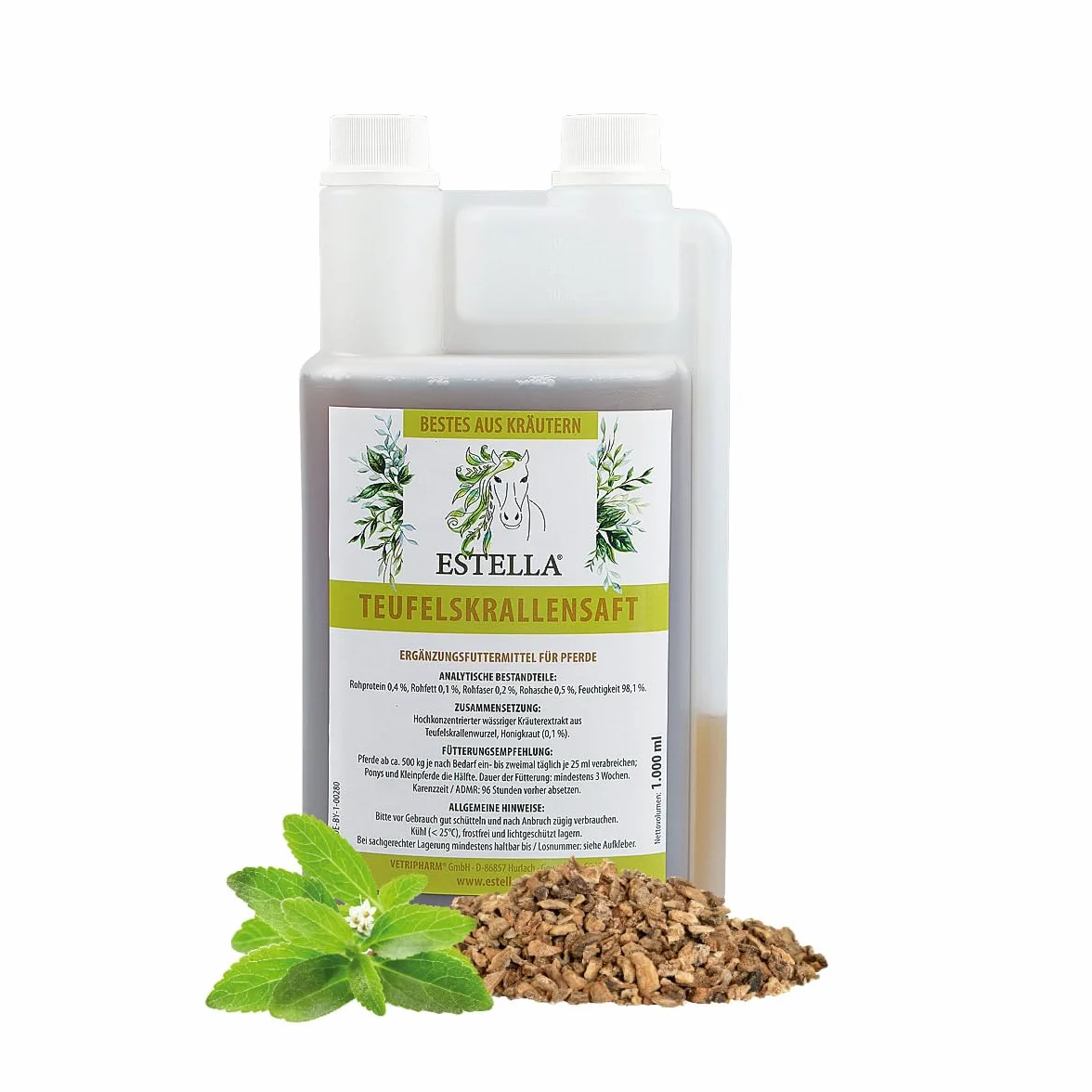ESTELLA Jus de griffe du diable 1000 ml Complément alimentaire liquide pour chevaux