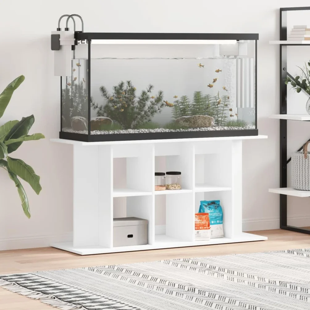 Tomostar Meuble pour Aquarium 120x40x60 cm blanc bois d'ingénierie