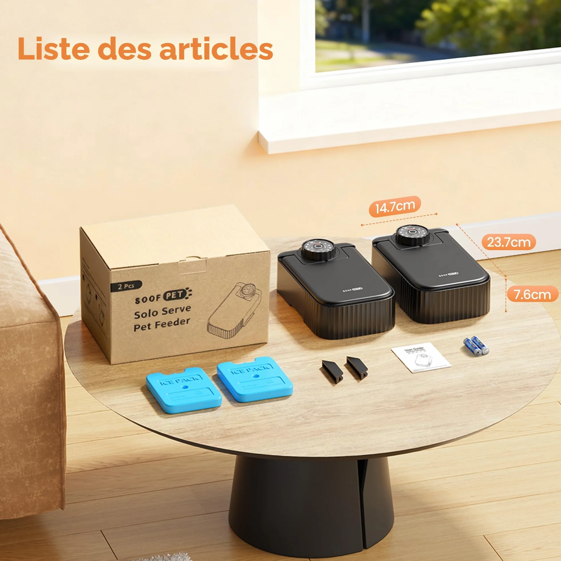 Distributeur Croquettes Chat Automatique Humide 48H Programmable sans Fil 350g par Repas Réfrigération