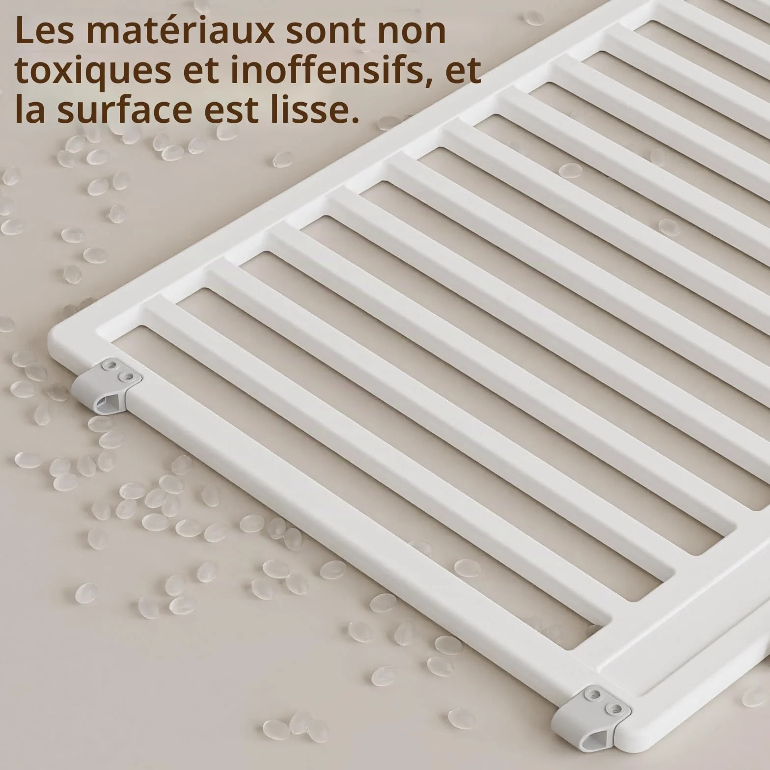 Parc pour Chien Gupamiga, Enclos pour Chiot Intérieur et Extérieur 89x89 cm, Cage Animaux avec Porte, Blanc