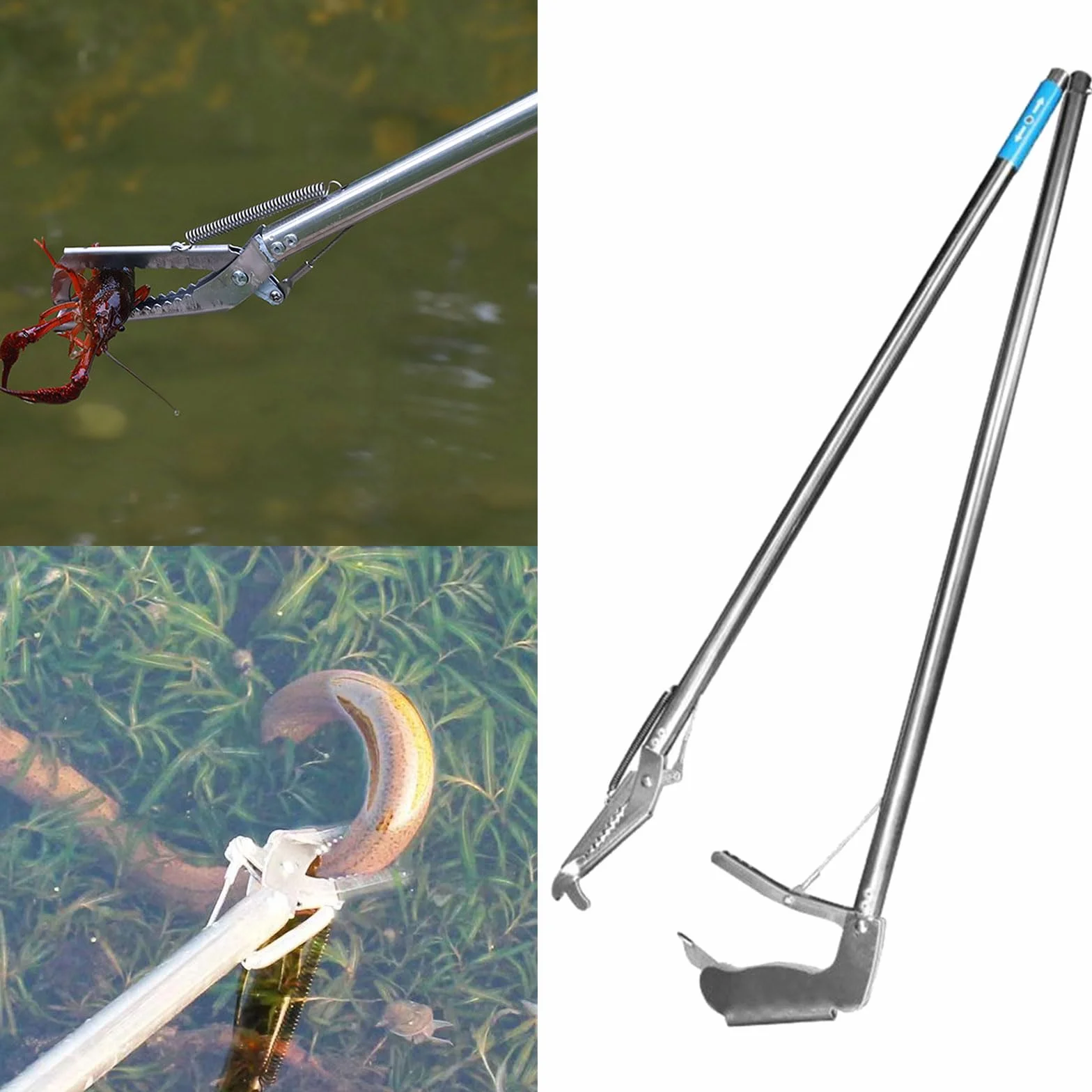 Morain Pince serpent pliable tête inclinée réglable manipulation reptiles outil conduite mer