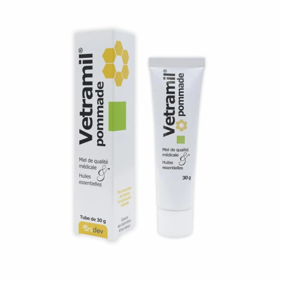 Anidev Vetramil Pommade Protectrice 30g Peaux Fragilisées Miel Huiles Essentielles