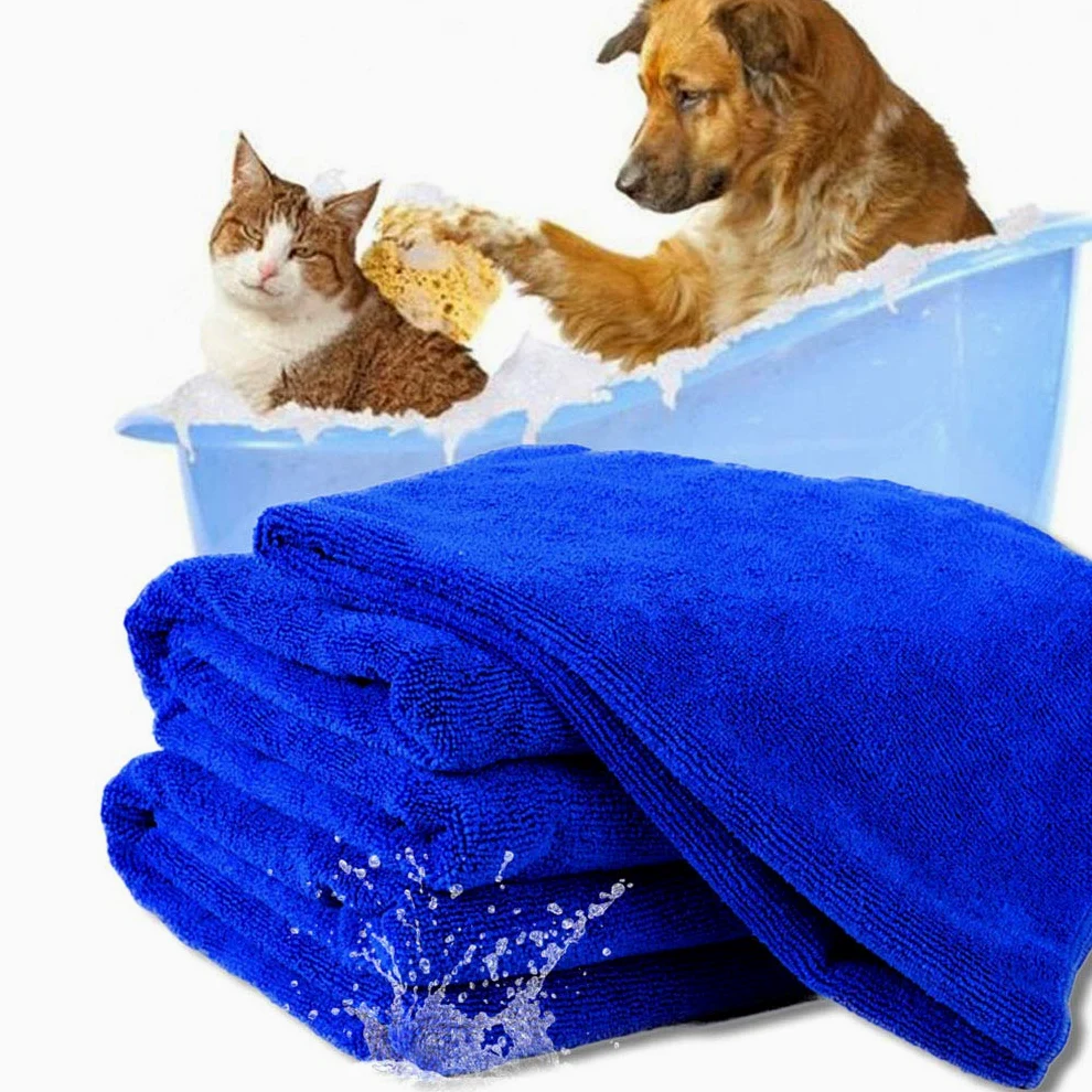 Absorbant Rapide Serviette de Bain, Lavable en Machine, Pet Serviette de Séchage Couverture de Chien en Microfibre Peignoir Chiot Chat