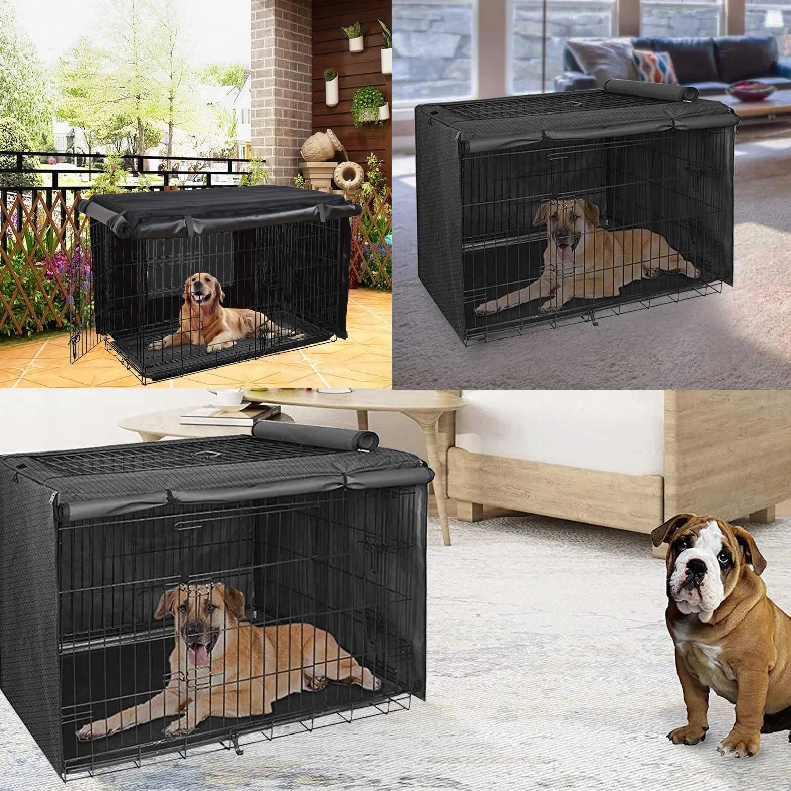 Cage Chien Protection, Tissu Oxford 420D, Adapte à la Plupart des Caisses