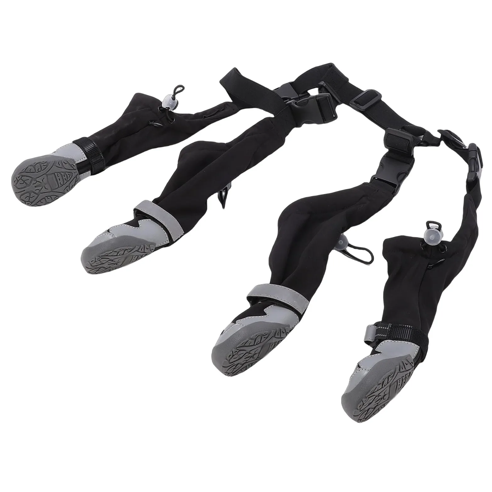 Chaussons à Bretelles pour Chien, Bottes de Neige Imperméables, Antidérapantes et Anti-saleté pour Chien, Bottes de Randonnée pour avec Sangle élastique Réglable pour l'hiver, Marche en (2:S)