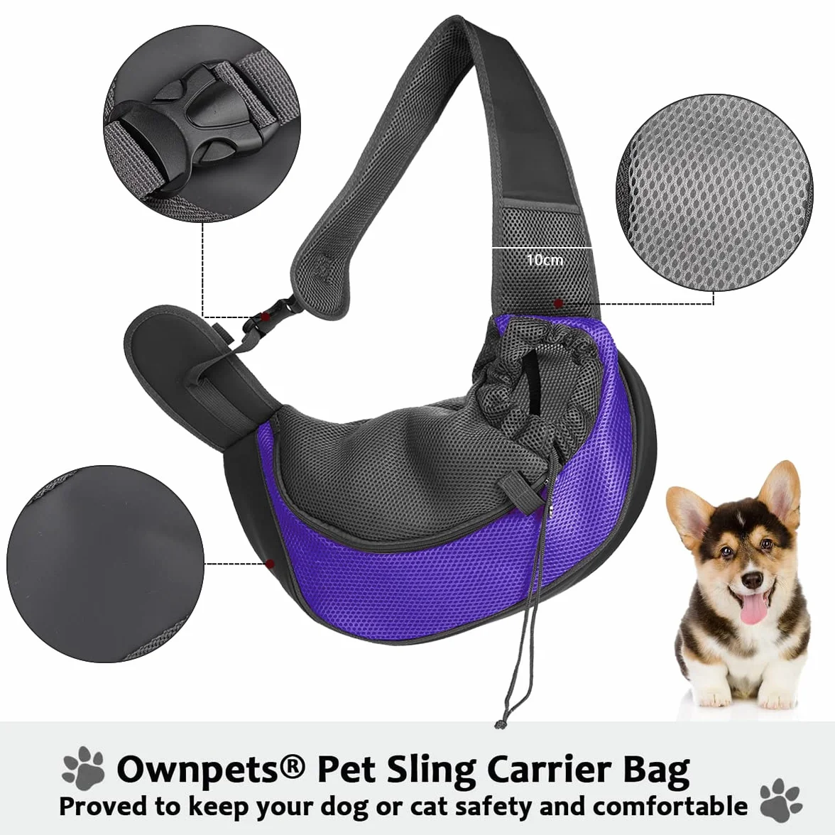 Sac à Dos de Transport Souples pour Animaux de Compagnie Chat Chien