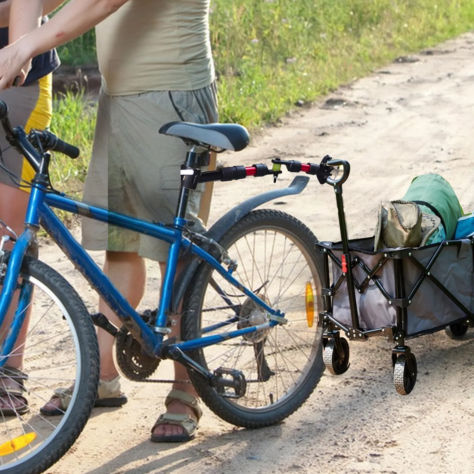 Attelage de remorque de vélo pour chariot pliable en acier