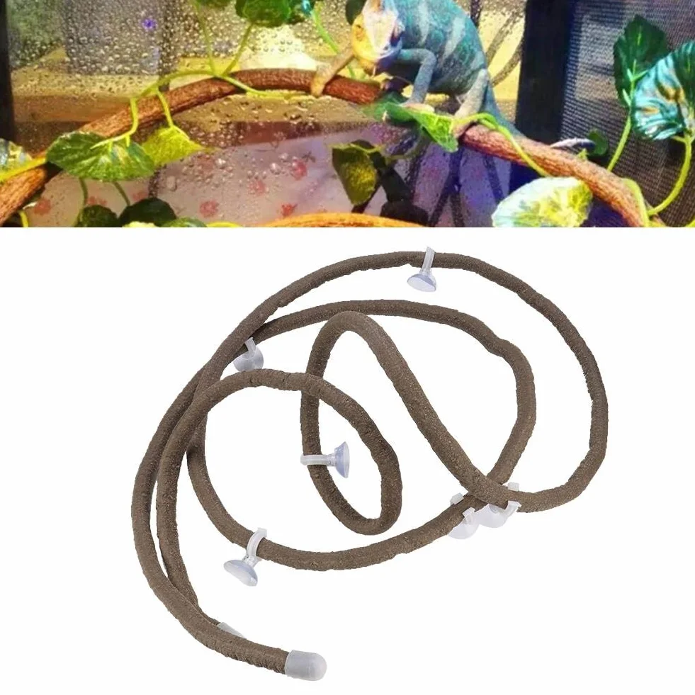 Vignes de Reptiles, décor d'habitat de Vigne Long en rotin de Jungle Flexible avec ventouses[Big] Rochers de décoration
