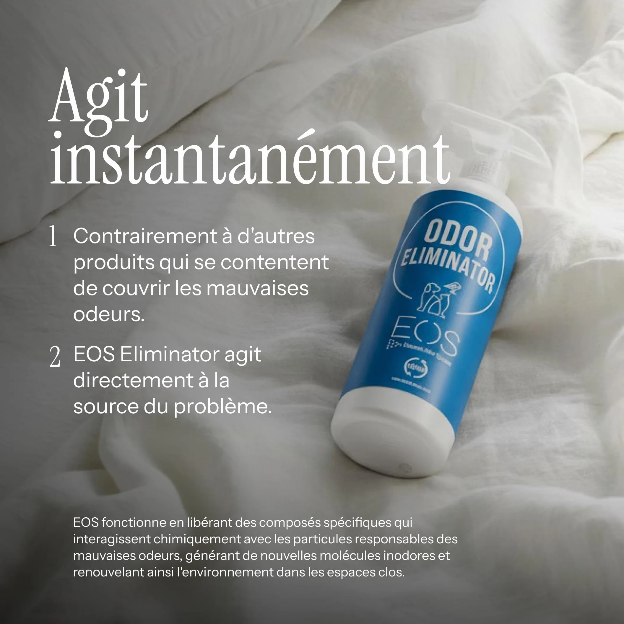 EOS Nettoyeur d'urine enzymatique 1 litre élimine les odeurs d'animaux