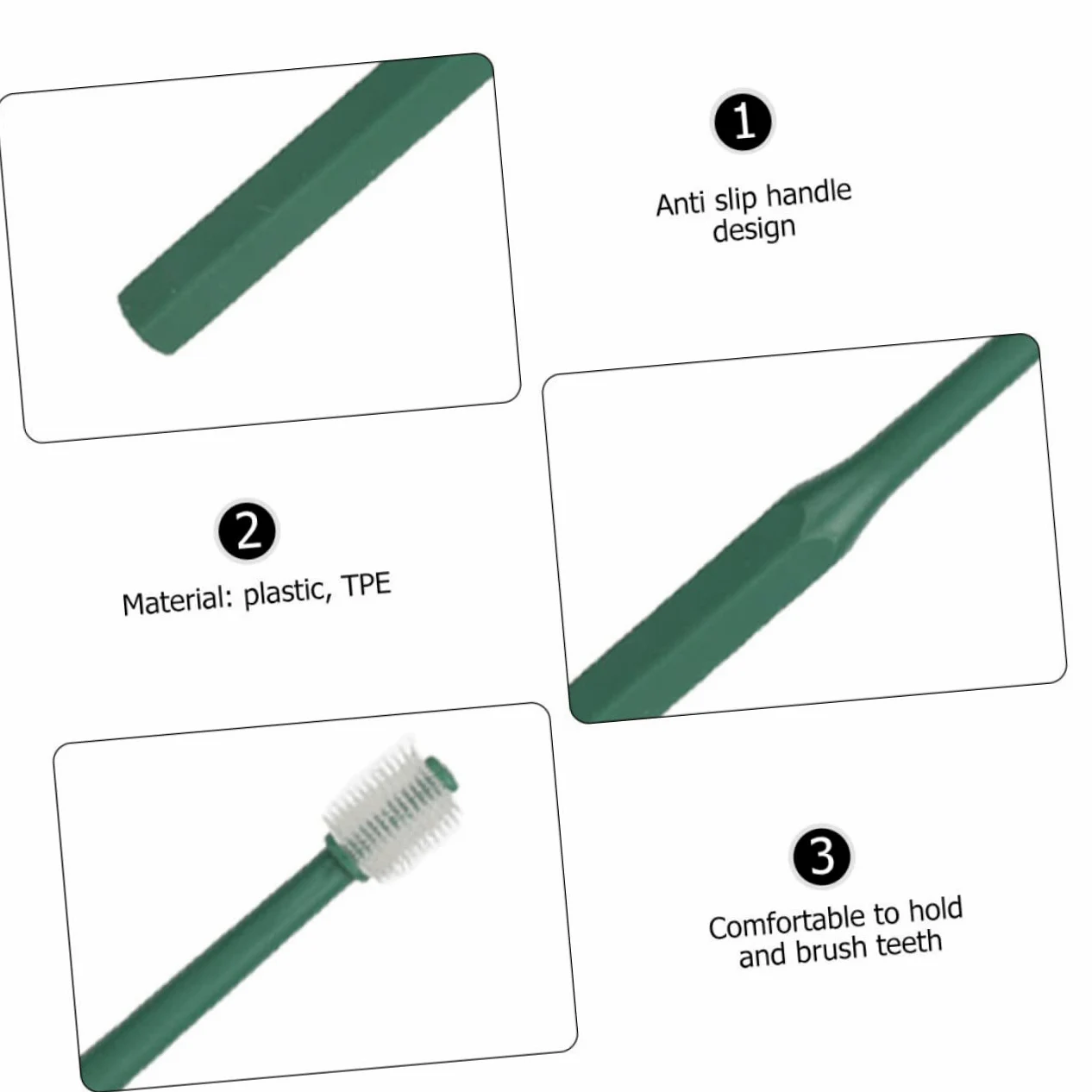 Housoutil 12 Pièces brosse à dents kit de nettoyage des dents d'animaux dents de chiot tartre fournitures de soins infirmiers brosses à dents poids léger Provisions voyage type