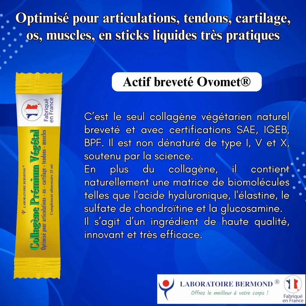 Collagène Premium Végétal Laboratoire Bermond pour les articulations
