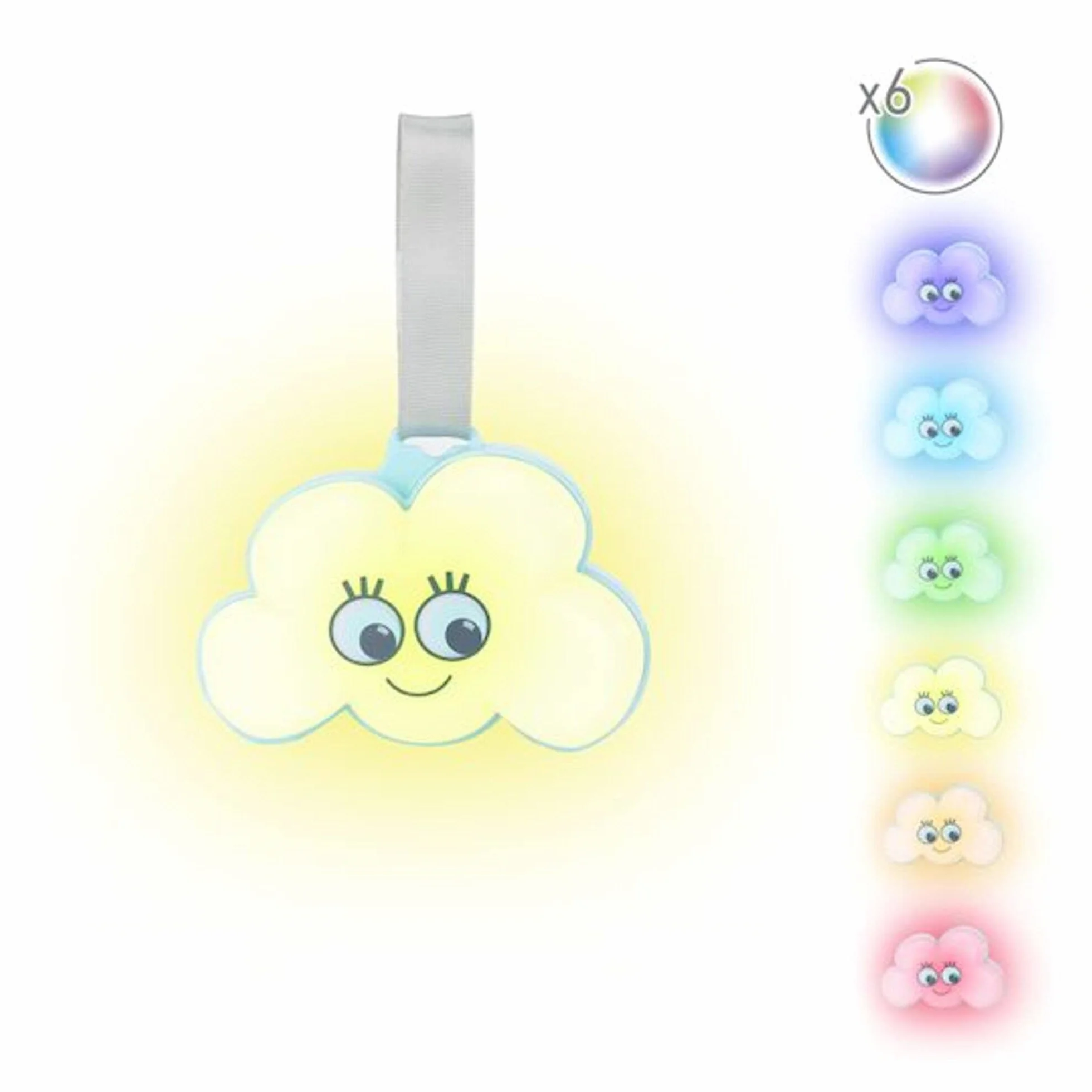 Badabulle Veilleuse Bébé Musicale Lumineuse Nuage Ultra Nomade Lumière Douce 15 Berceuses Bruits Blancs Arrêt Automatique 30min