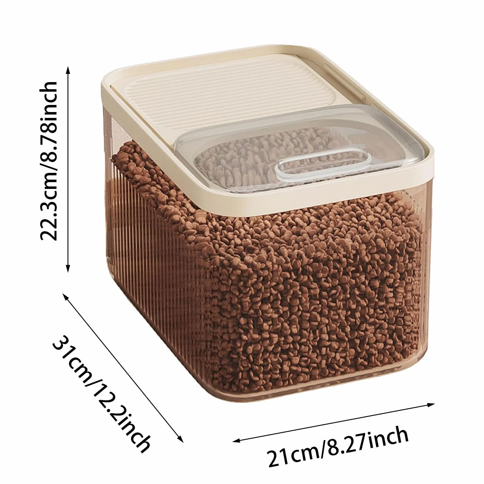 Générique Conteneur Croquettes Chien Et Chats 8Kg Rangement Hermétique Anti-Odeurs 31X22.3X21Cm
