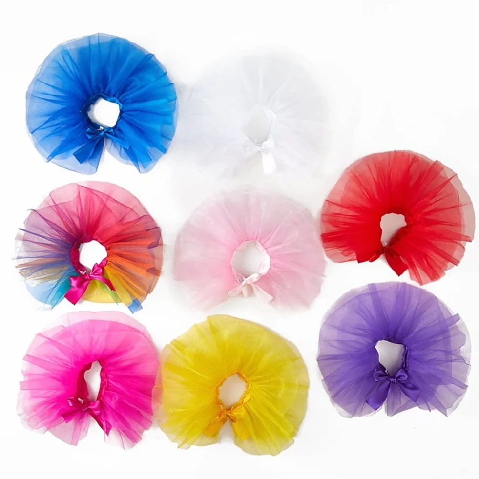 Jupe tutu colorée pour chien robe anniversaire blanc M