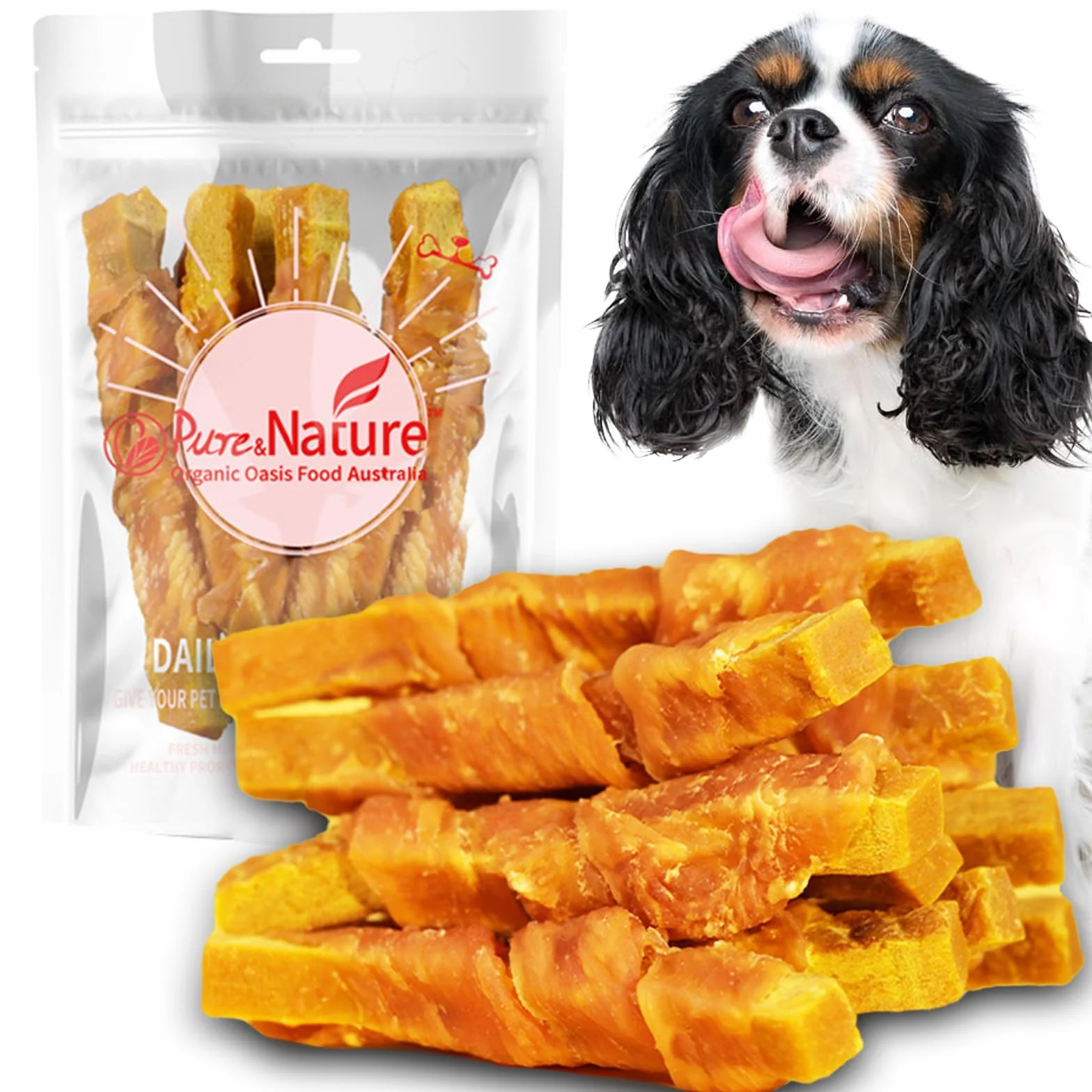 Bâtonnets de Fromage Enrobés de Poulet 200 g pour Chien - Protéines de Haute Qualité, Idéal Dressage