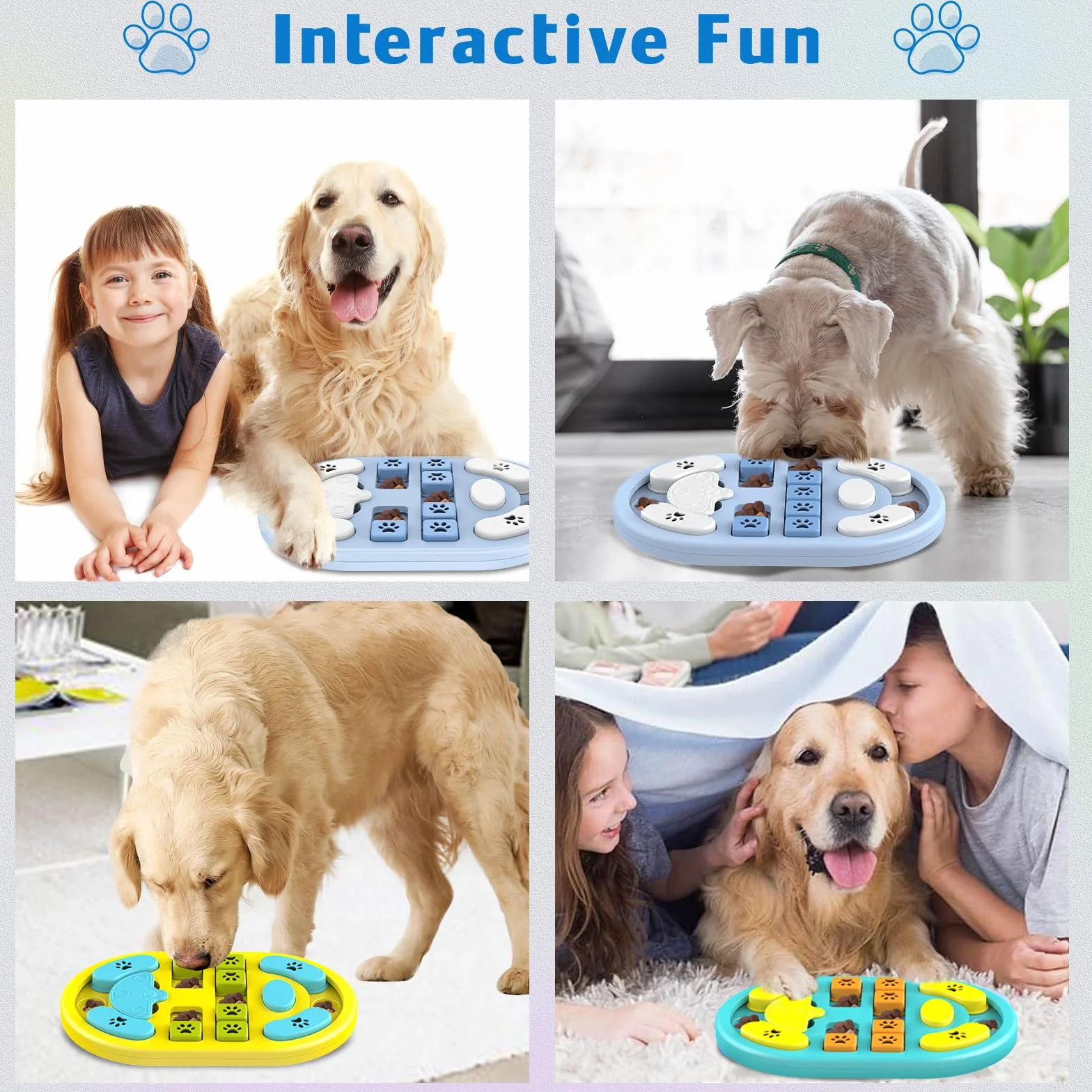 Jouet Interactif Chien Contre L'Ennui avec Sons Grincement, Jouet Intelligence Lavable pour Petits Chiens, Orange Jaune