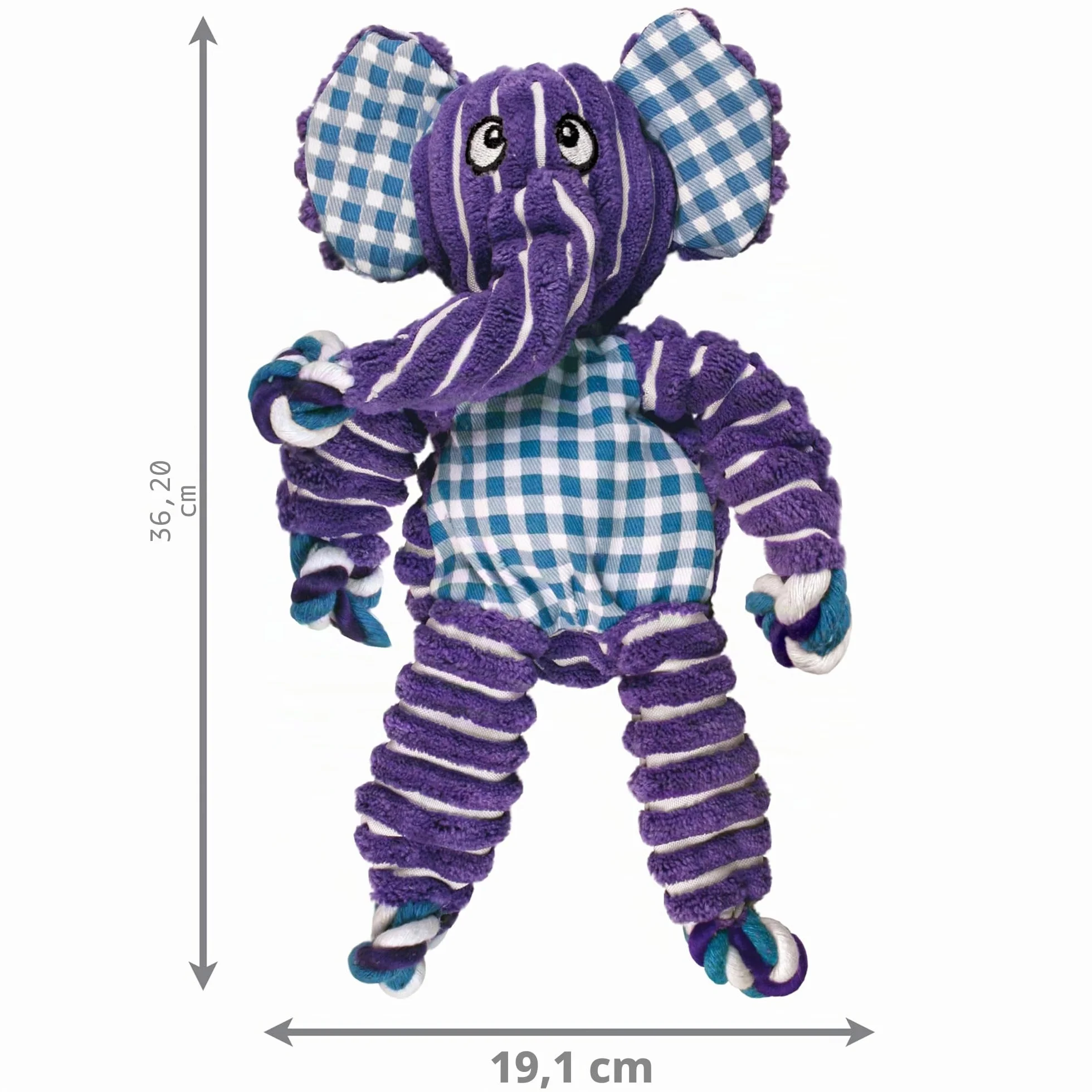 KONG Floppy Knots Jouet pour Chien en Corde Nouée Éléphant