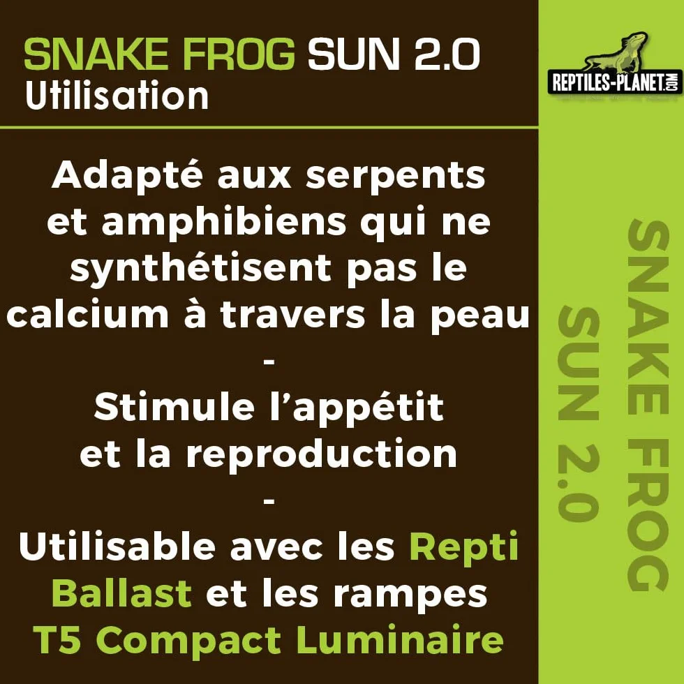 Tube Fluorescent T5 Reptiles Planet Snake Frog Sun 2.0 24W 58cm Blanche