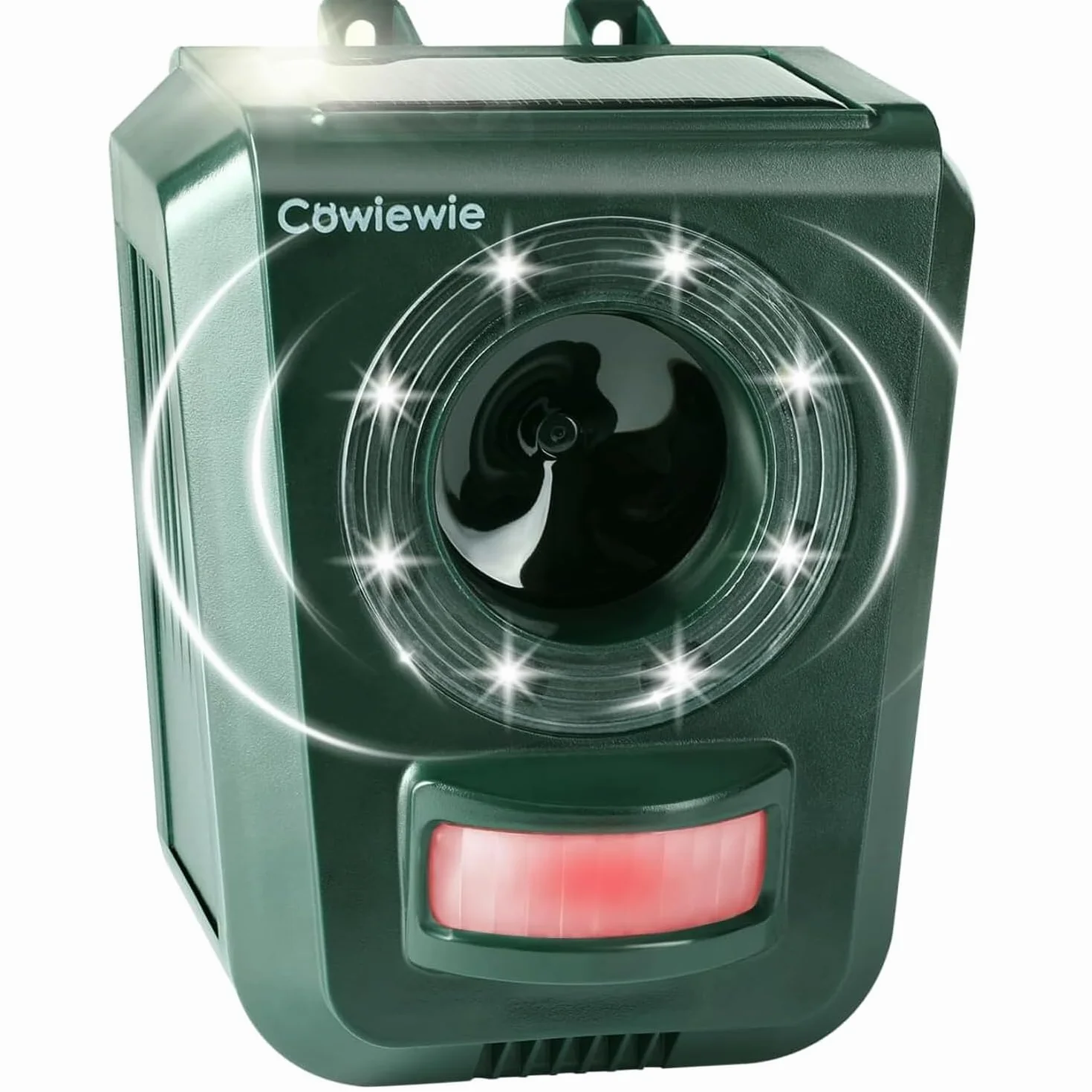 Répulsif pour chat à ultrasons solaire étanche 5 modes contre martres chiens hérons jardin