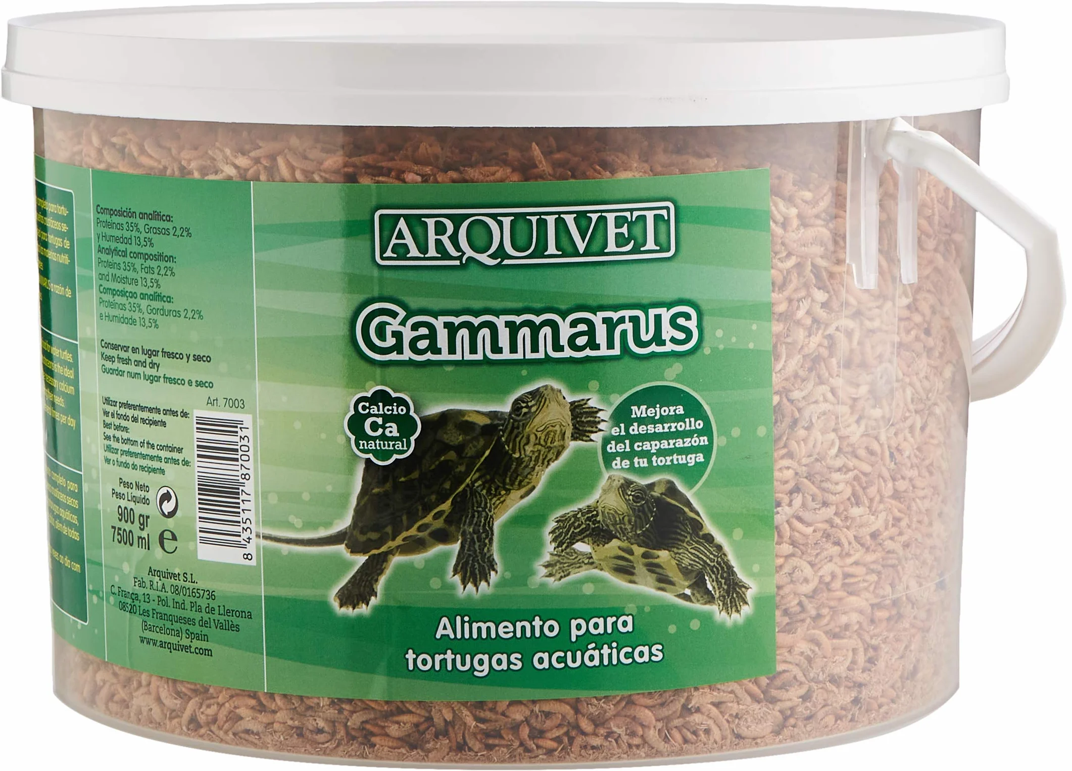Arquivet Gammarus 7500 ml Aliments Naturels Complets pour Tortues Aquatiques Nourriture Flottante