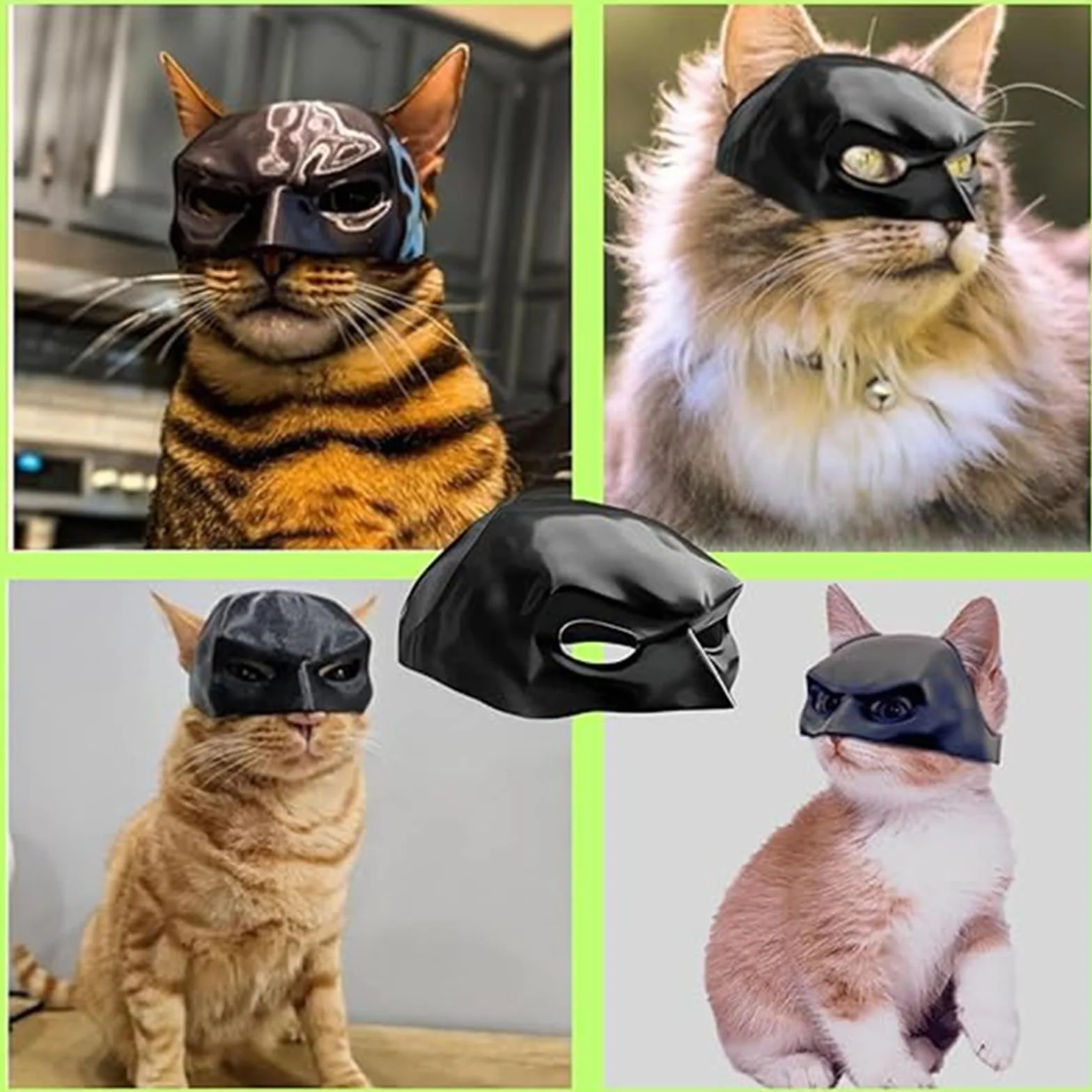 Masque Batman pour Chat Costume Animal Compagnie Cosplay Halloween Accessoires