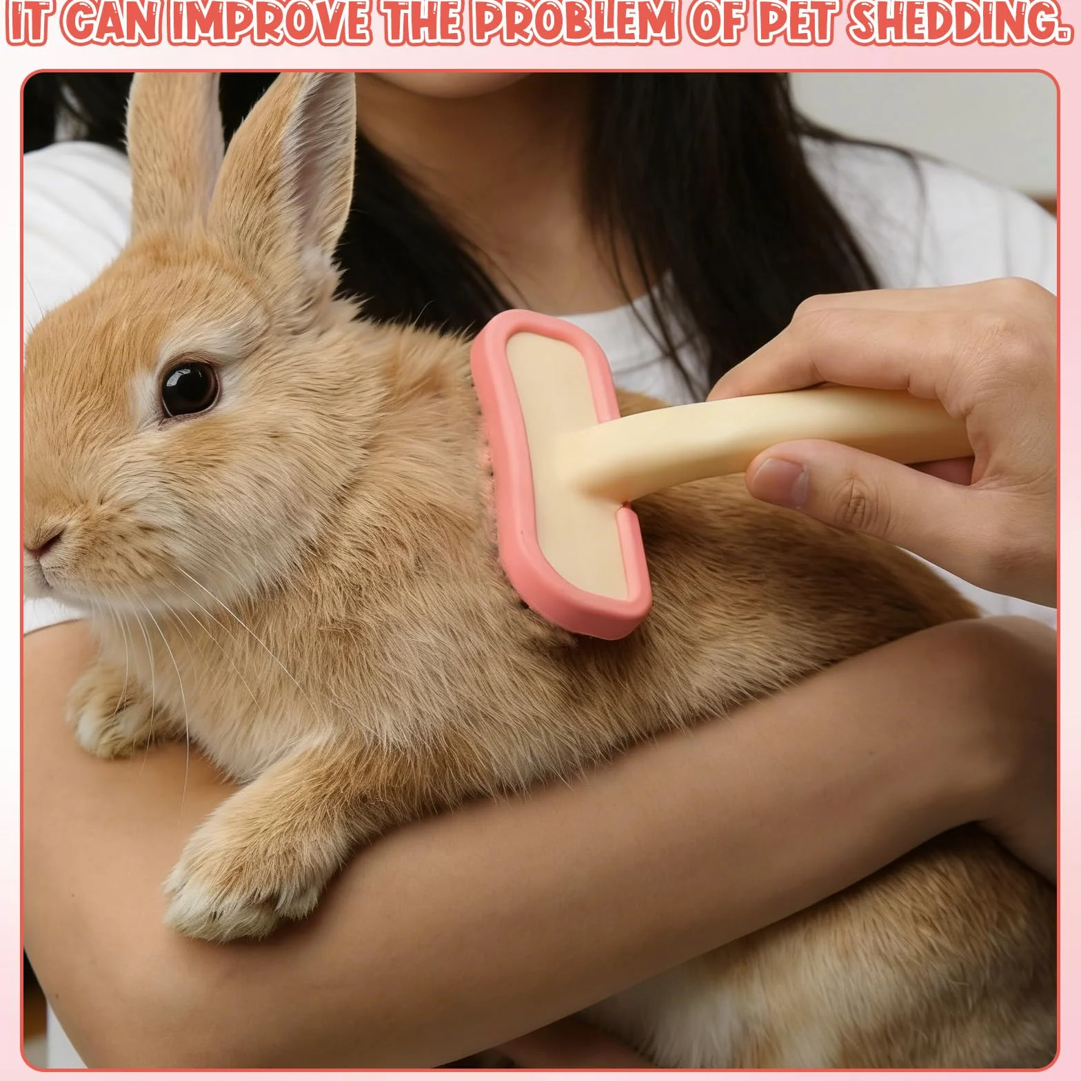 Brosse pour lapin en silicone souple, peigne de massage pour petits animaux, kit de toilettage pour chats et chiots