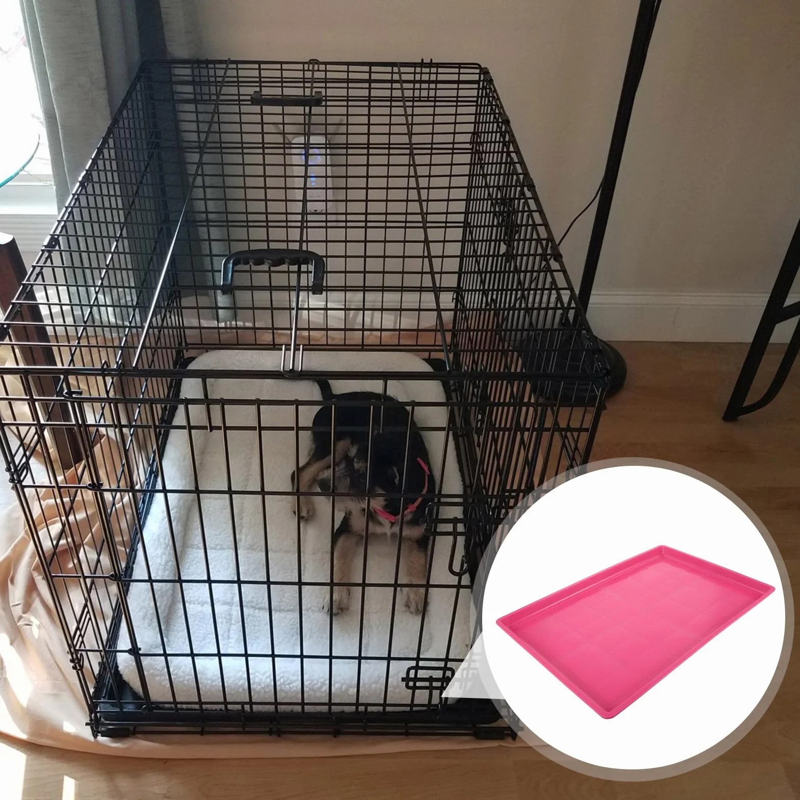 Plateau de Cage en Plastique Antidérapant 60x40 cm pour Lapins et Petits Animaux