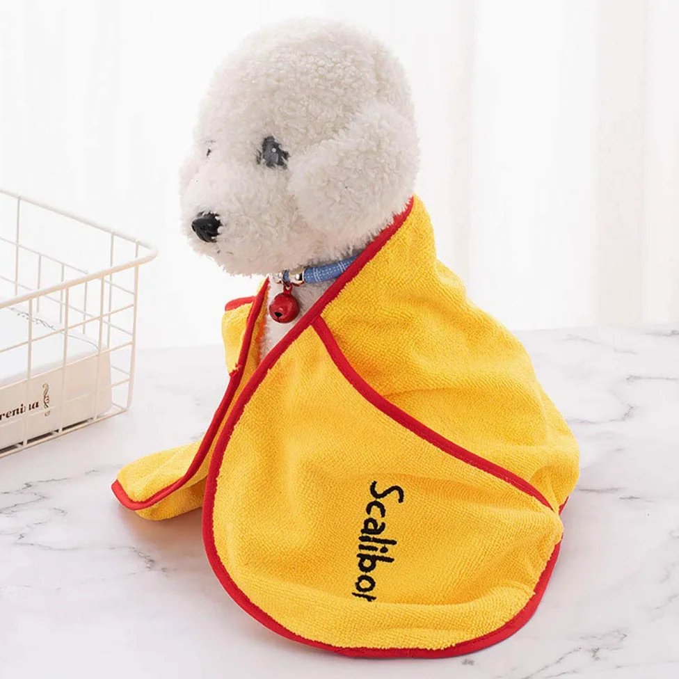Rapide Séchage Serviette de Bain, Serviette pour Chien Peignoir pour Animaux Chien Chat Serviette Chien Robe de Chambre