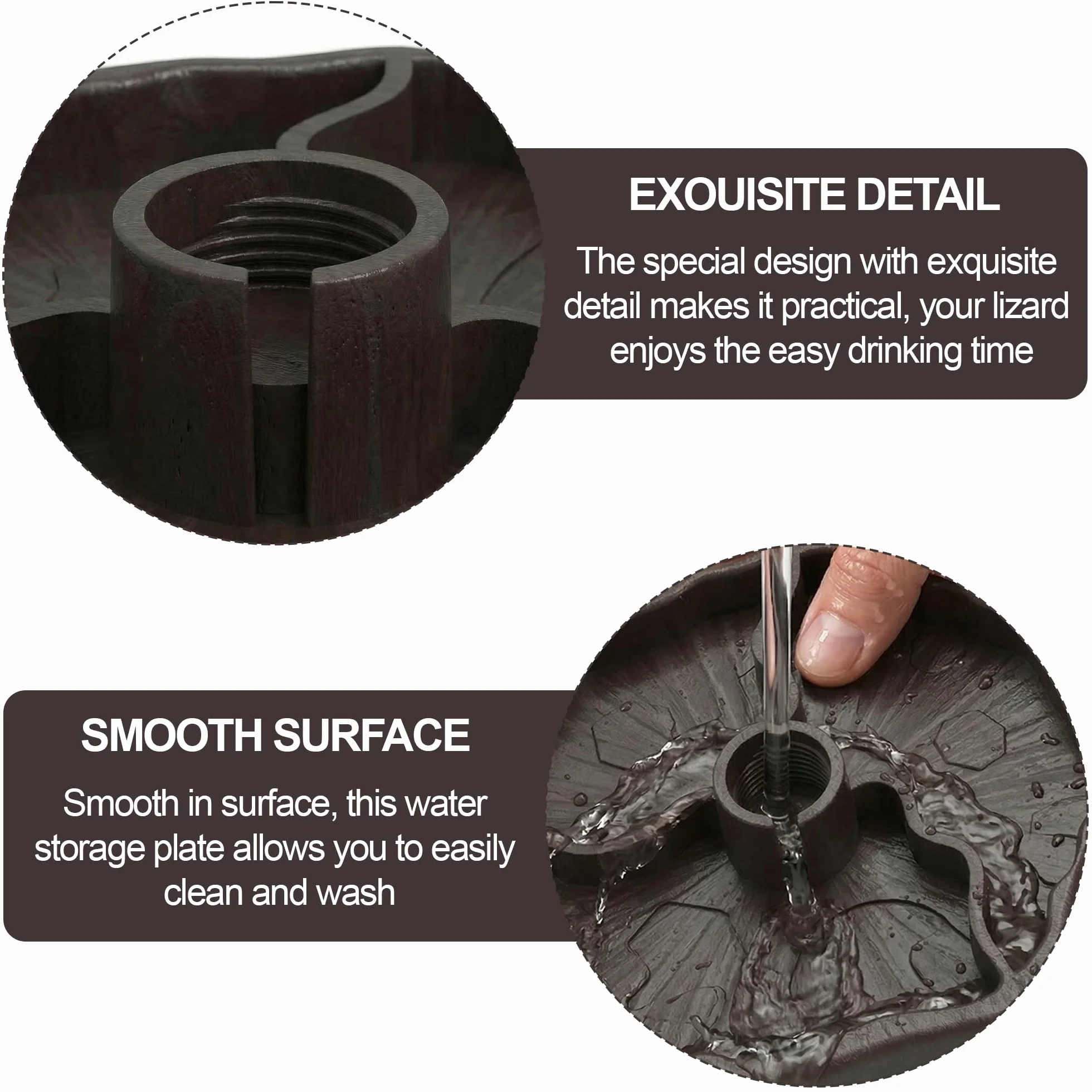 Distributeur d'eau pour Reptile 2 en 1 Mangeoire Gamelle Tortue Terrestre Bouteille Incluse