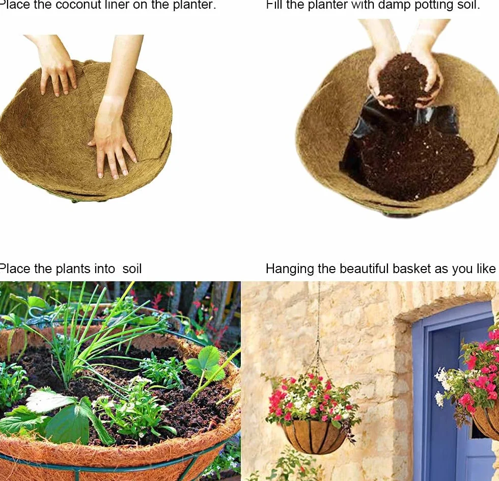 SUNYAY 12x40 Pouces Naturel Coco Liner Rouleau Cocos Feuilles Coco Mat pour Jardin