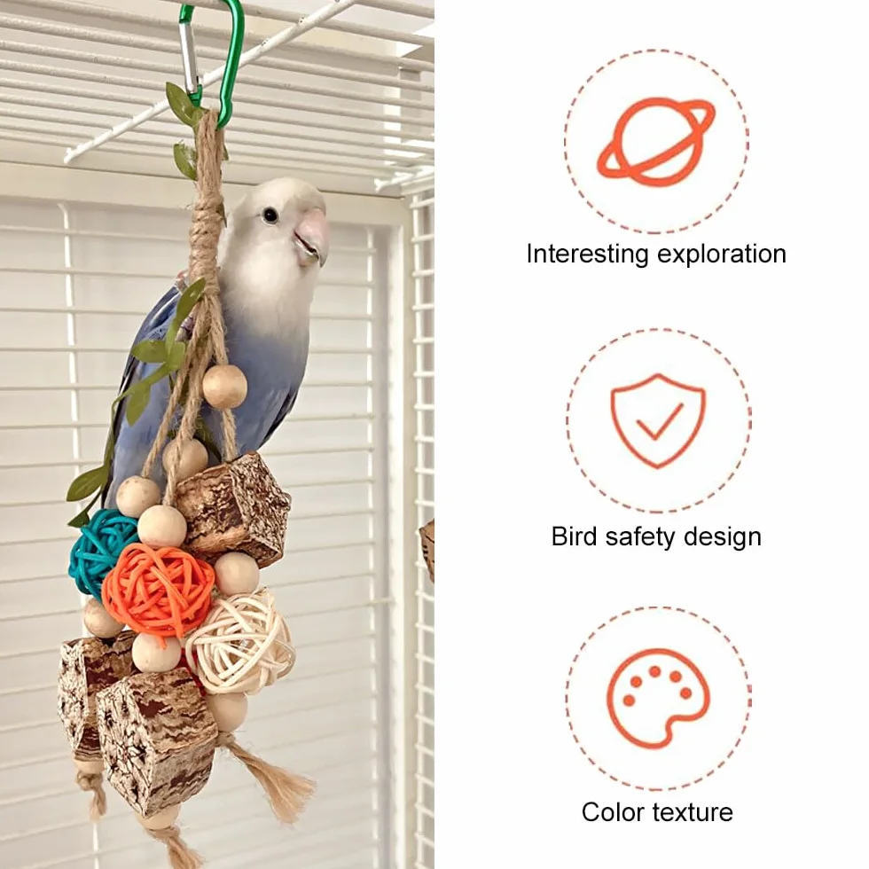 Jouets pour perroquets perruches oiseaux bec anti-ennui petite moyenne taille