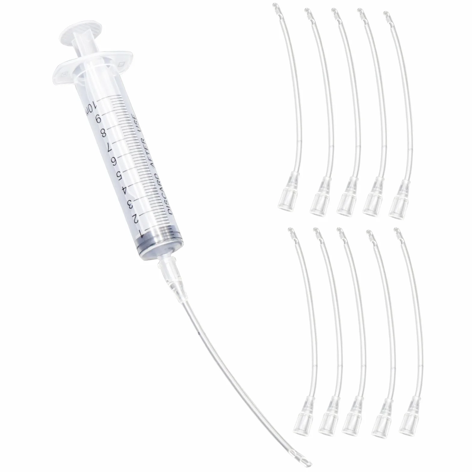 Seringue plastique avec tuyau 10 ml kit d'alimentation pour jeunes oiseaux pigeons perroquets