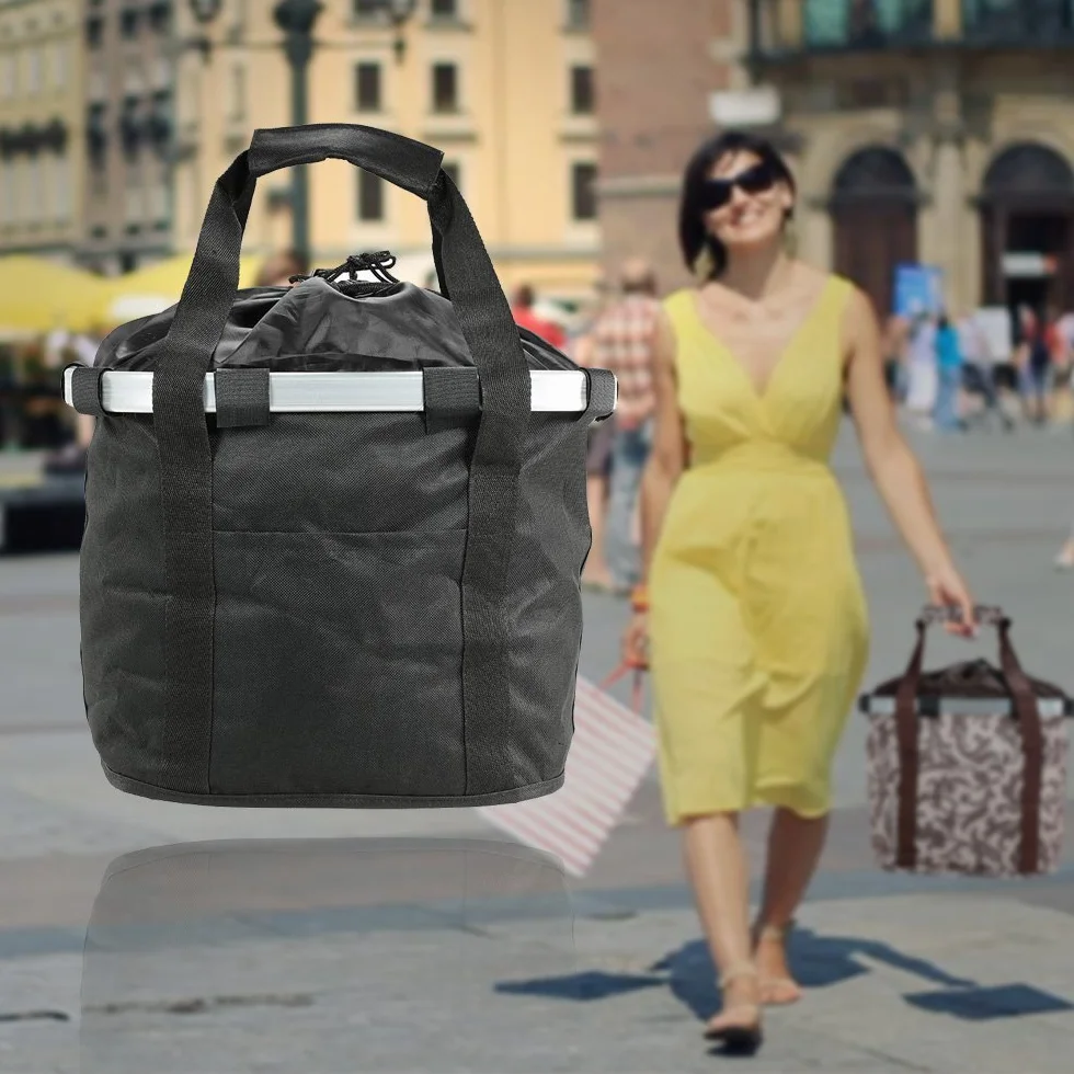 Panier avant vélo amovible en toile pour animal domestique avec cadre en alliage d'aluminium