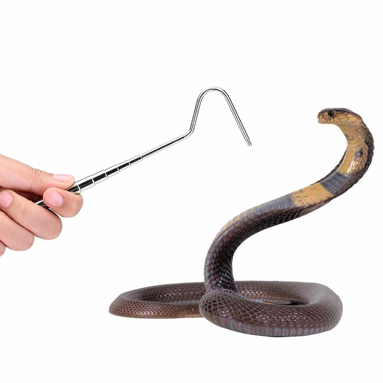 Crochet de Serpent Télescopique Pliable 16,5-68 cm, Extensible, Réglable