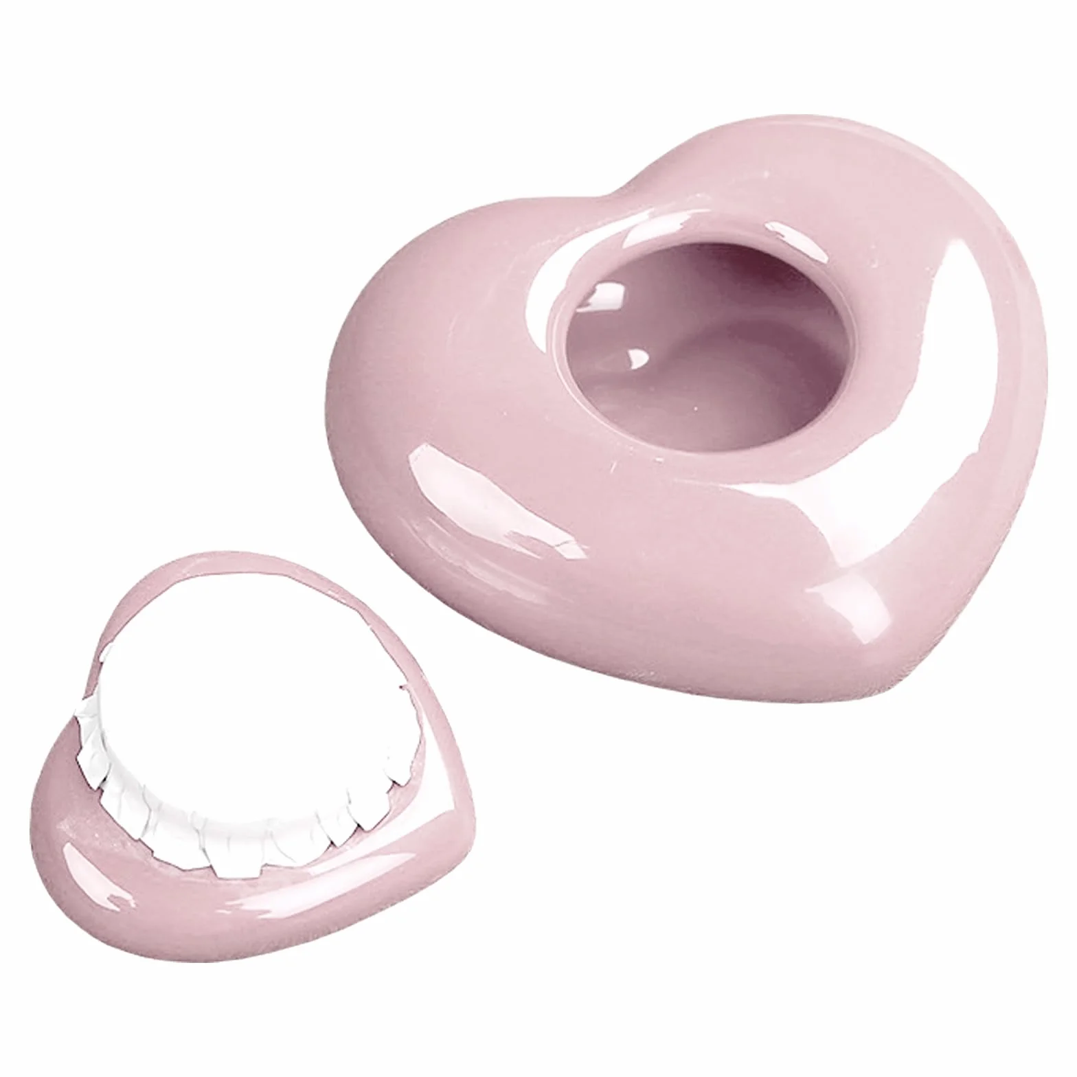 Urne funéraire pour Animaux de Compagnie en Forme de Coeur, Céramique, Rose